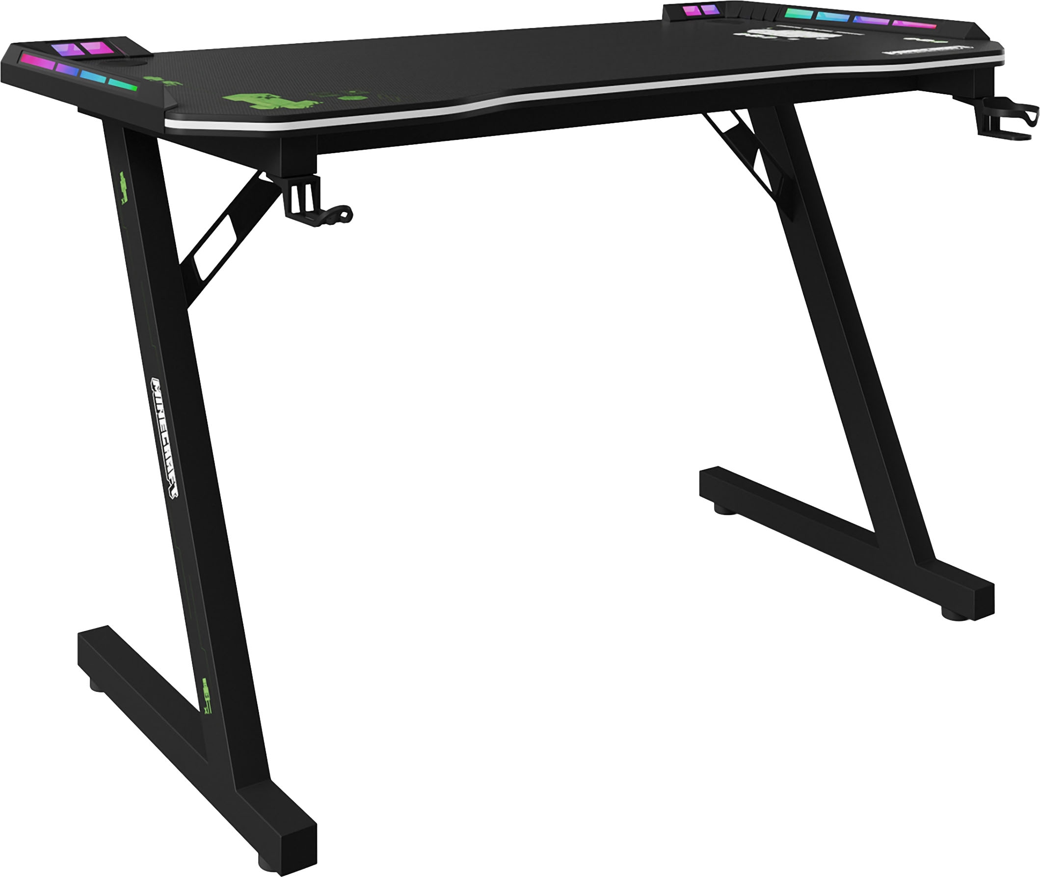 Phoenix Table de gaming incluant éclairage LED RGB