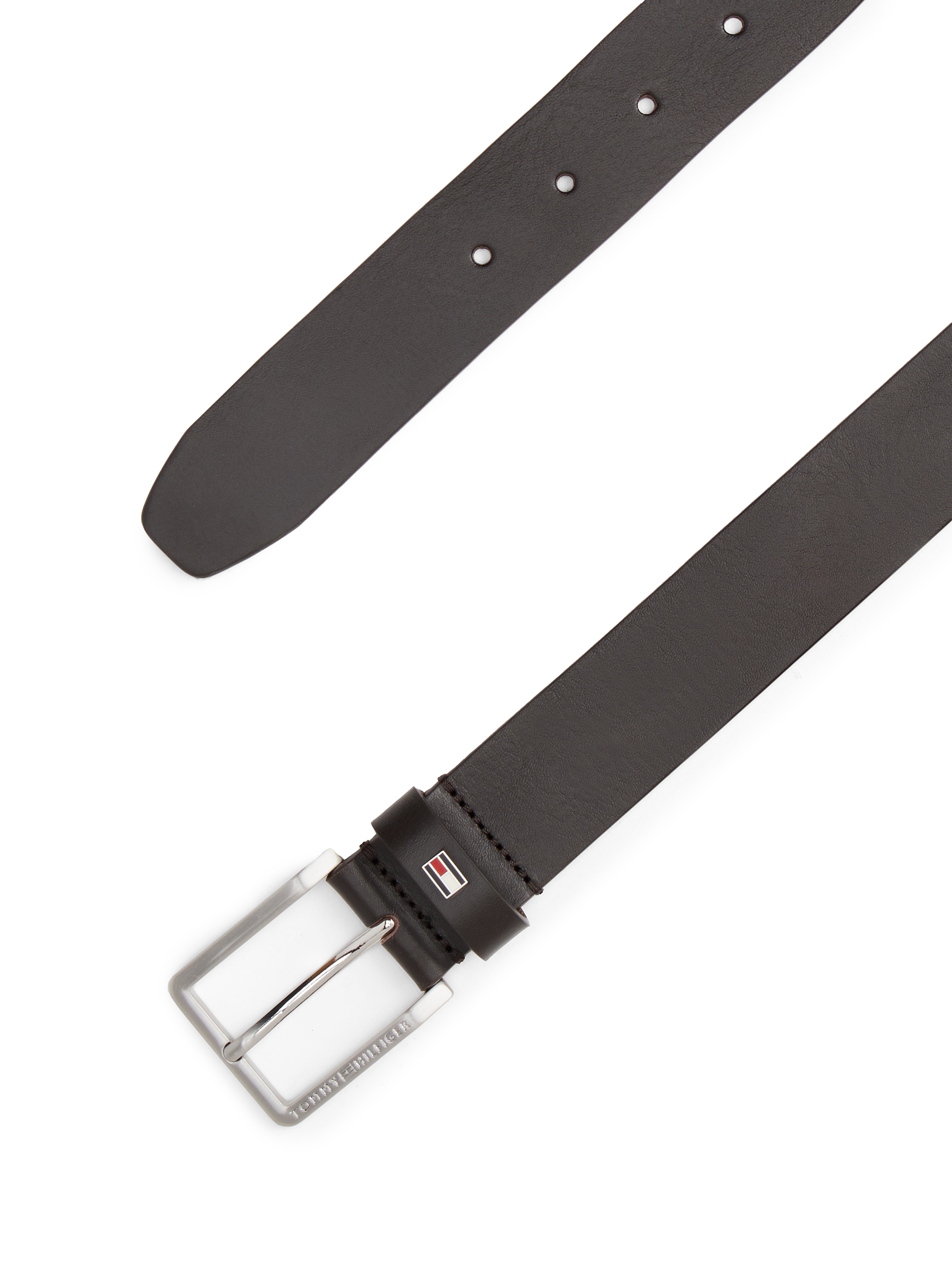 Tommy Hilfiger Ceinture en cuir »OLIVIER 3,5 cm breit« Avec drapeau en émail, largeur : 3,5cm