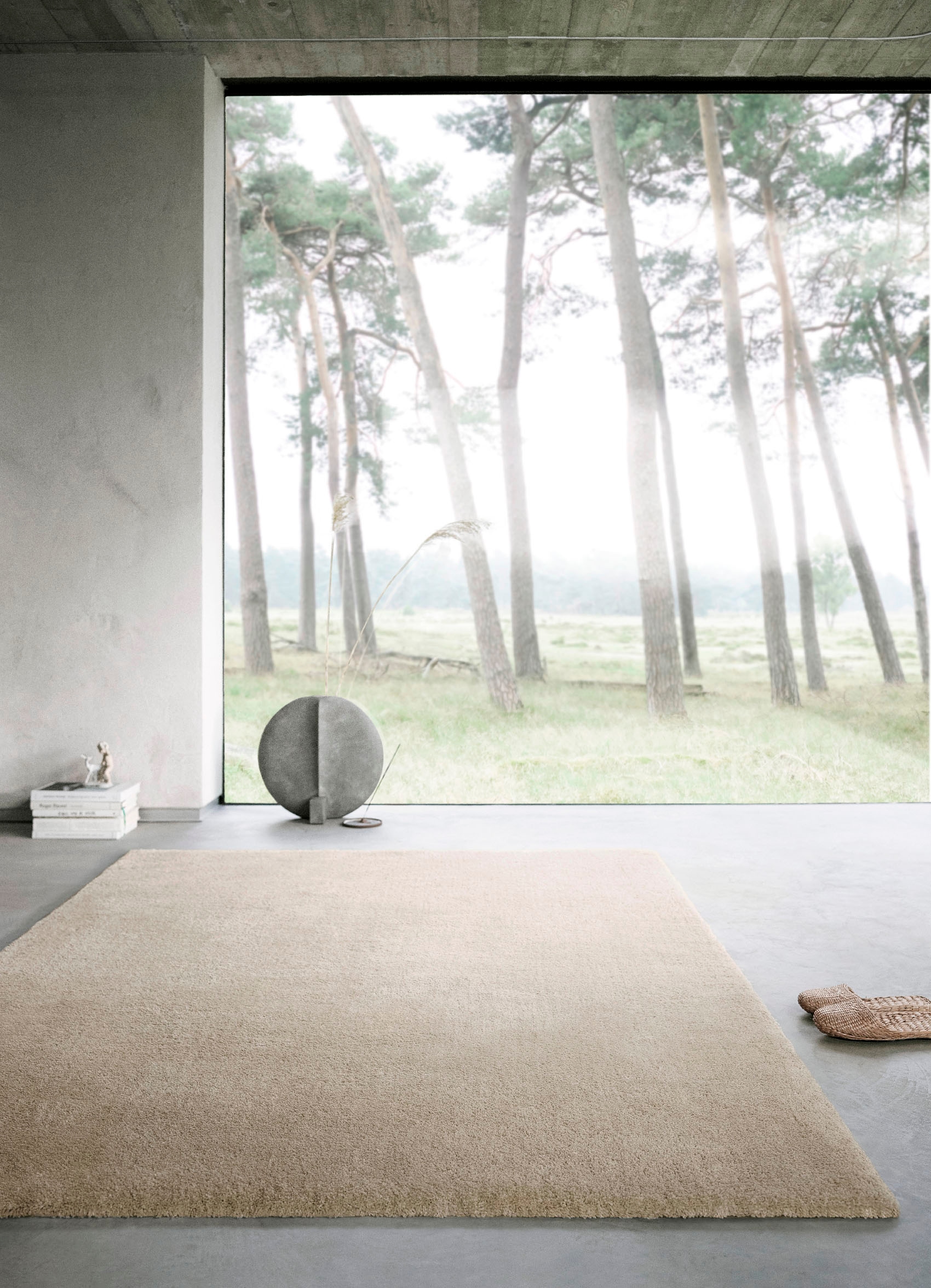 Wecon home Basics Tapis à poils longs »Emilia« Rectangulaire 25 mm Höhe Wohnzimmer