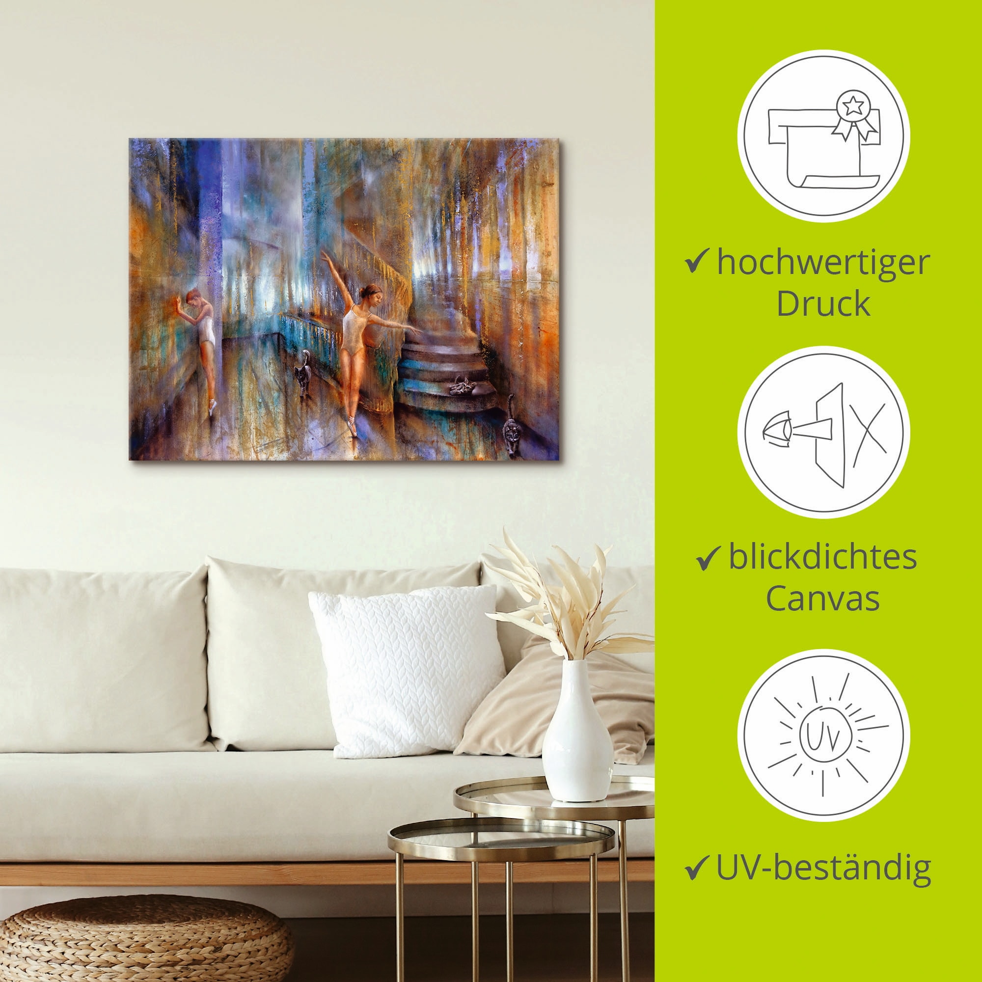 Artland Leinwandbild »Katzen« Katzen 1 Stk. tlg. auf Holzrahmen gespannt