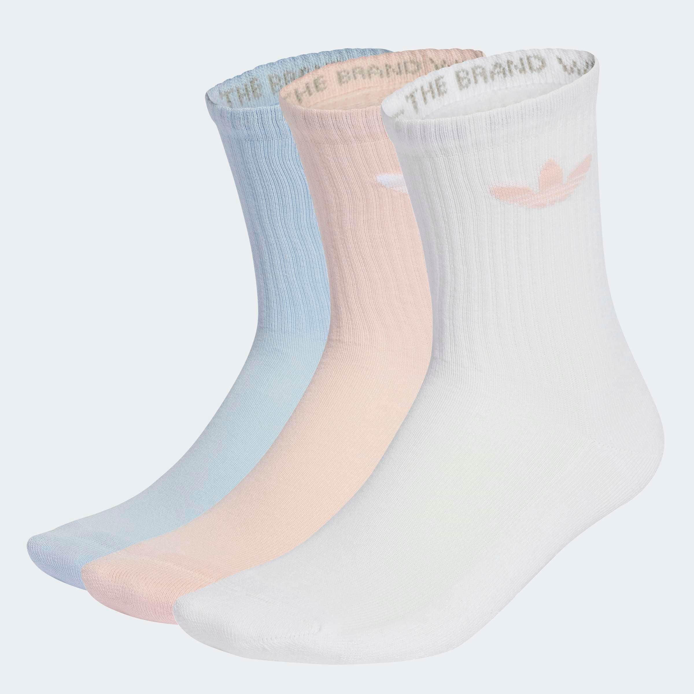 adidas Originals Sportsocken »TREFOIL CUSHION CREW, 3 PAAR« 3 Paar tlg. für Erwachsene, 3er-Pack, mit Logodruck, wadenlang