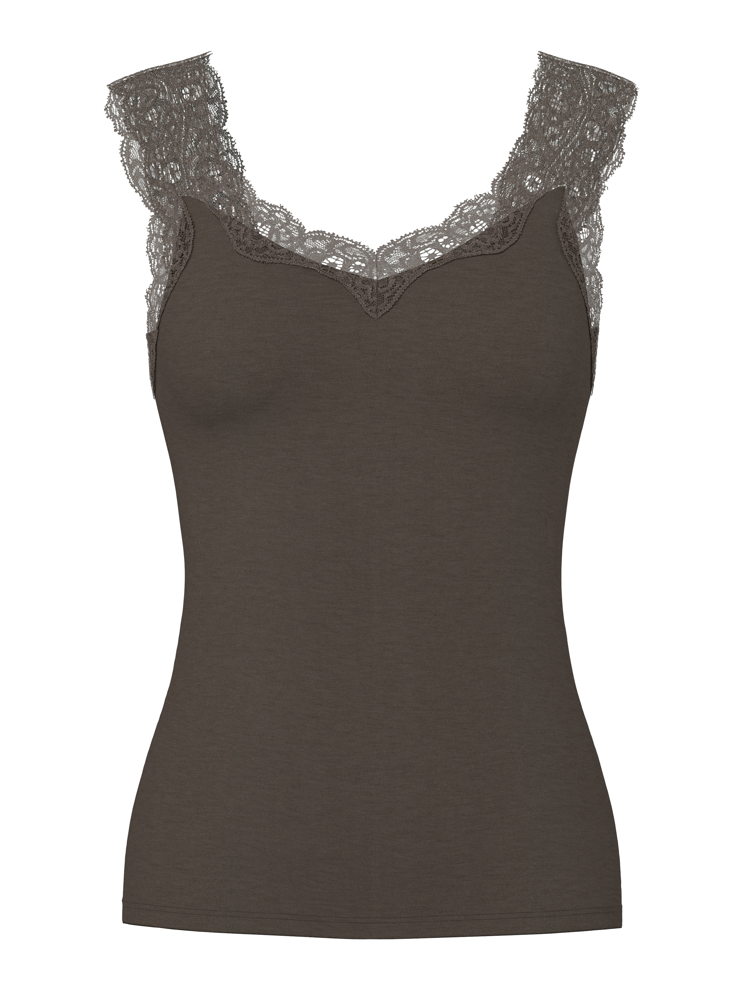 pieces Spitzentop »PCBARBERA« Viskosemischung, Spitzen Details