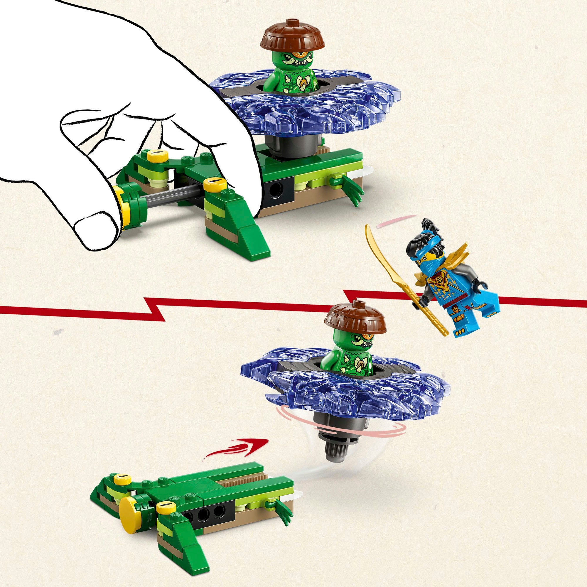 LEGO® Pions de construction »Nya vs. Mutationsmonster-Spinner (71849), LEGO Ninjago«