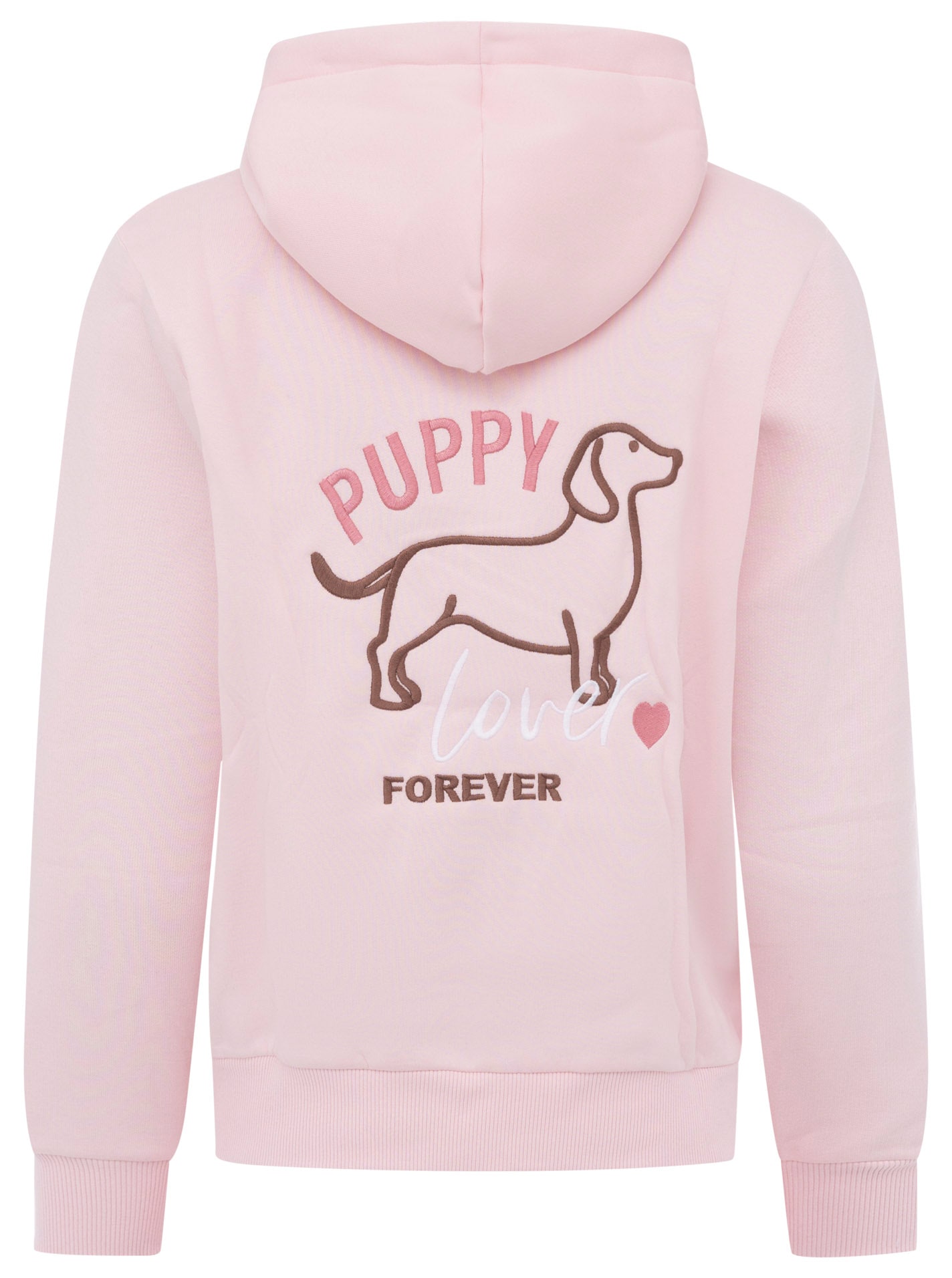 Zwillingsherz Sweatjacke »"Puppy Lover Forever"« Kapuze, Langarm, Reissverschluss, modisch, Kordelzug