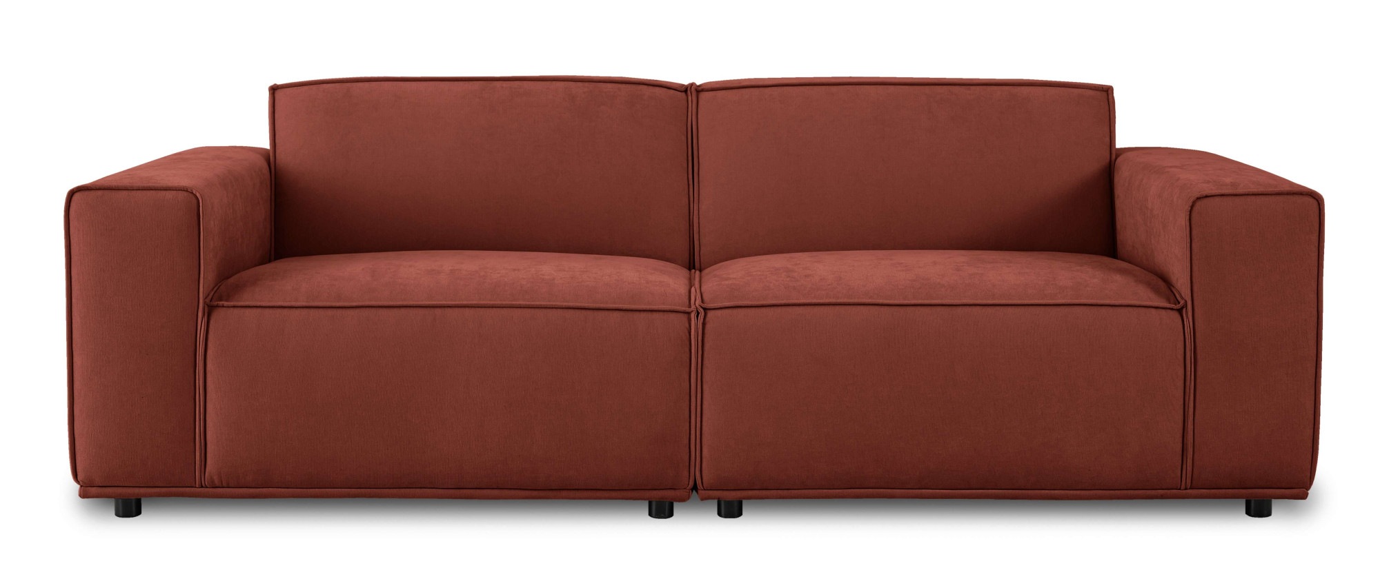 Home affaire 3-Sitzer »Avelin, 228 cm, Chenille, Struktur-Boucle« mit Wellenunterfederung, Kedernaht, bodentief, Skandi-Design