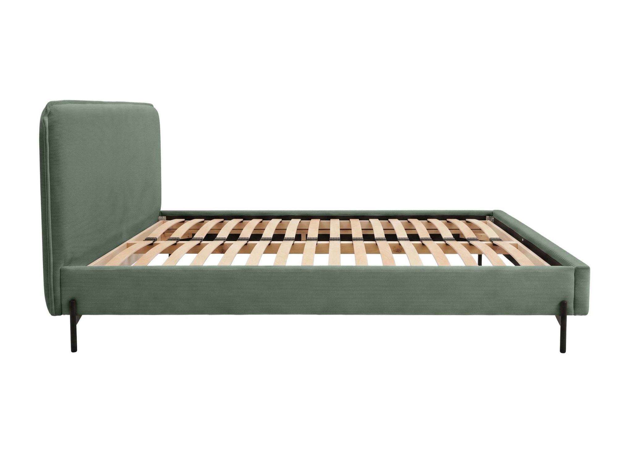 Home affaire Polsterbett »LAVOISIER Bettgestell mit Lattenrost, Breite 140/160/180/200 cm, Cord« Rahmenbett mit Kopfteil, ohne Matratze und Topper