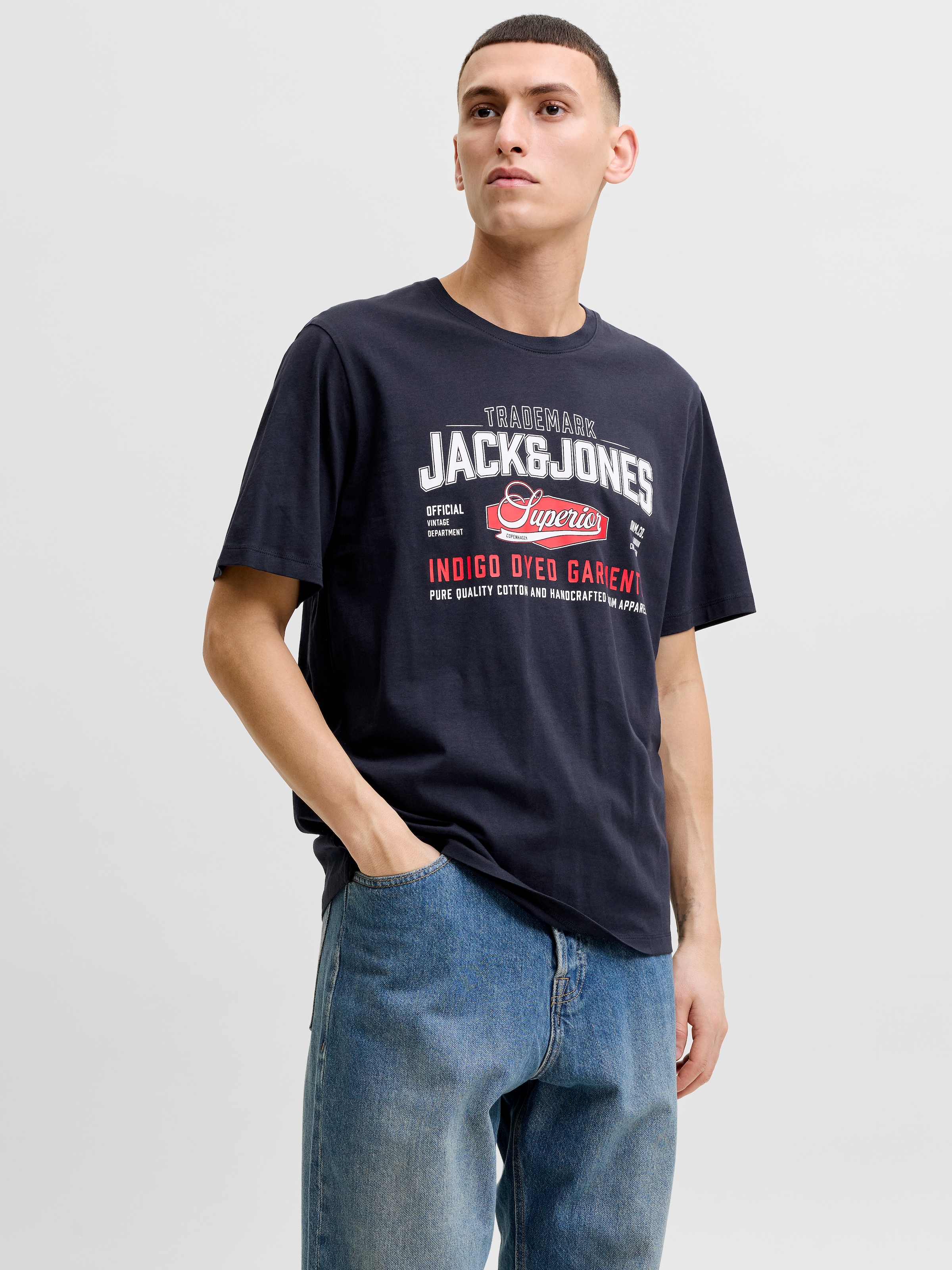 Jack & Jones T-Shirt »JJELOGO TEE SS O-NECK 2 COL AW26 SN« Baumwolle, regular fit
