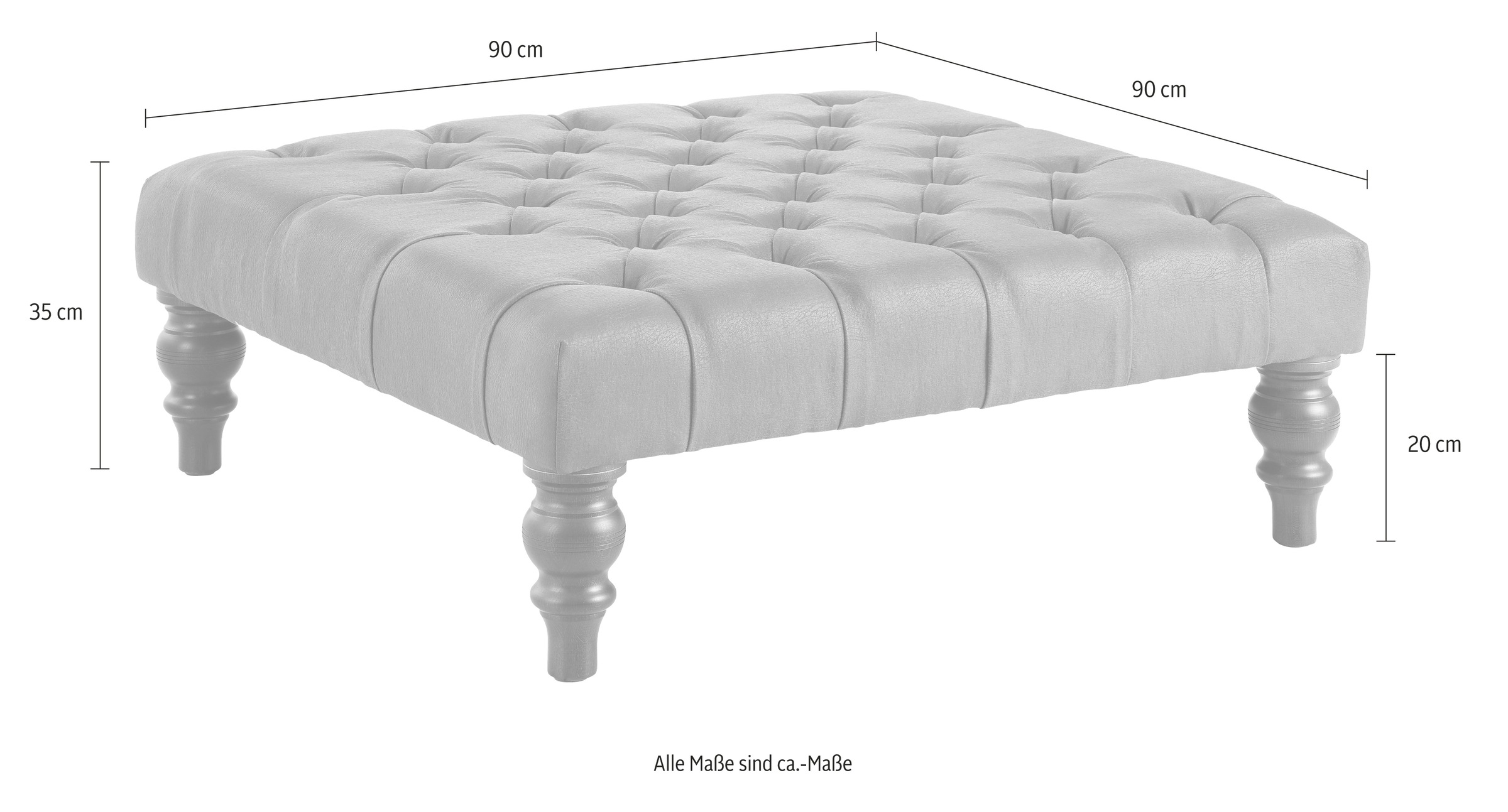 Home affaire Polsterhocker »Chesterfield« mit Knopfheftung , auch in Leder