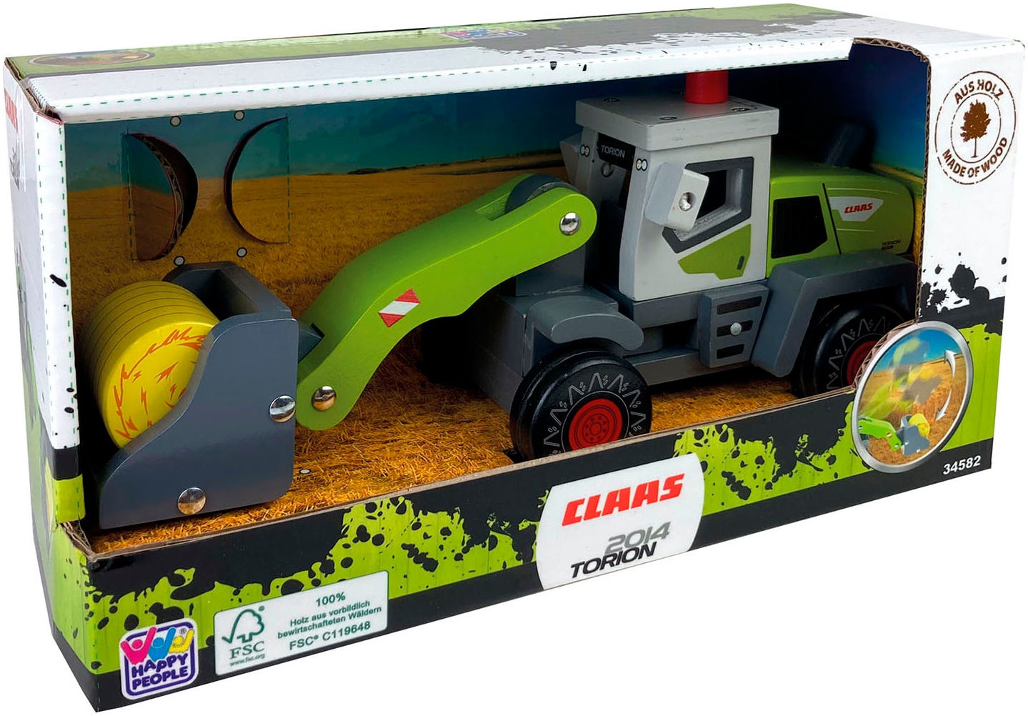 Happy People Spielzeug-Radlader »CLAAS Kids Torion 2014« aus Holz