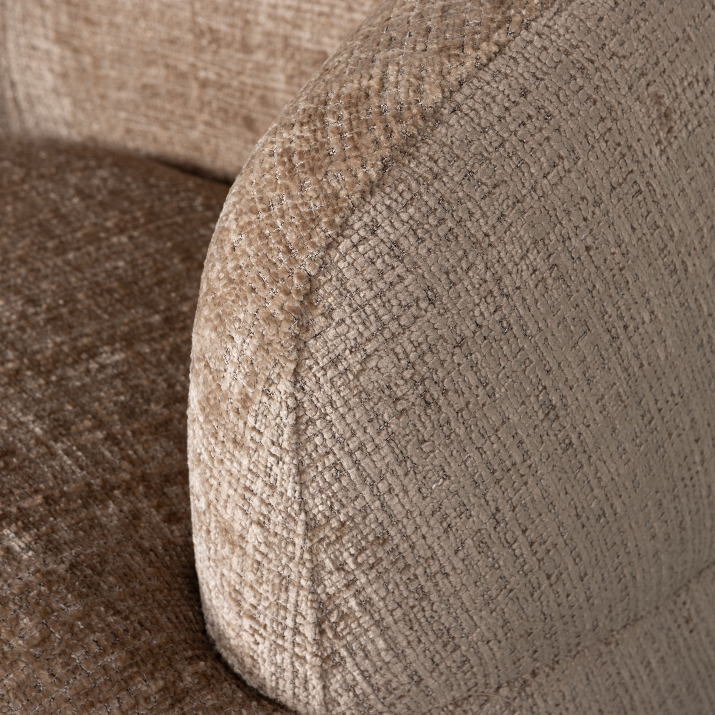 WOOOD Fauteuil pivotant »Woolly Bezug mit Drehmechanismus H 71 x B 84 x T 88 cm« Revêtement chenille, capacité 125 kg, résistance maximale à l’usure