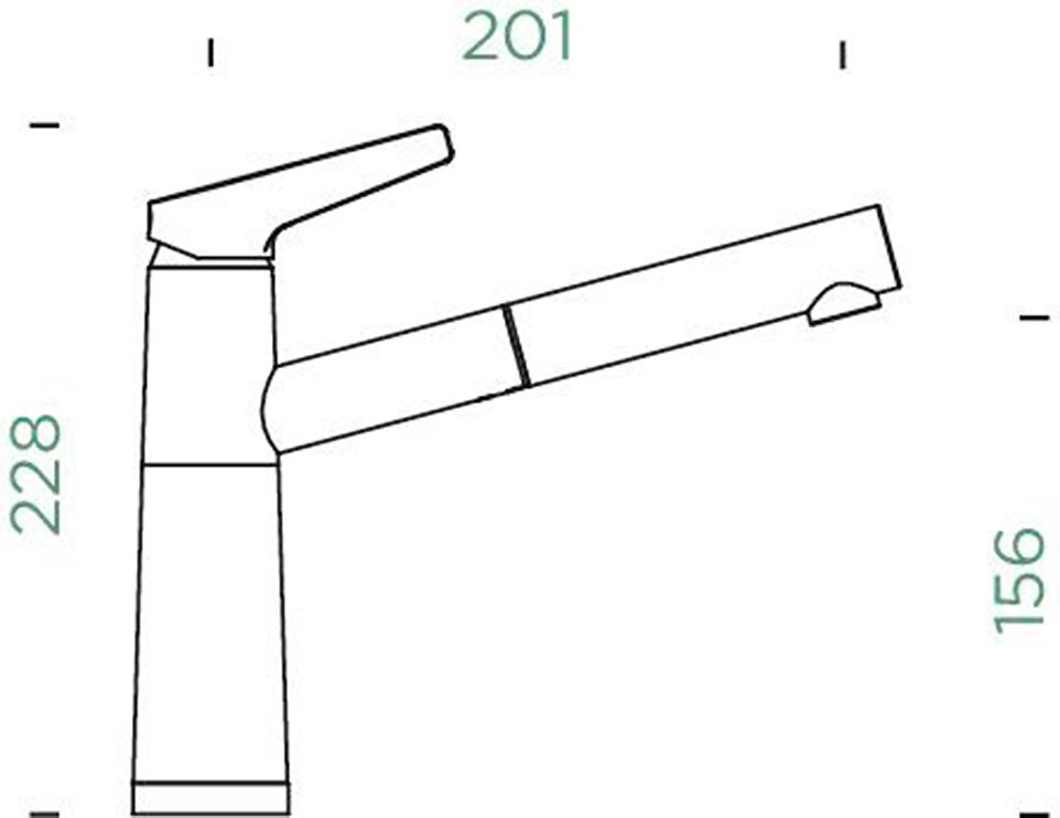 Schock Robinetterie de cuisine »SC-510 SB ND« Niederdruck, ausziehbar, Rückflussverhinderer, Schwenkbereich 120°