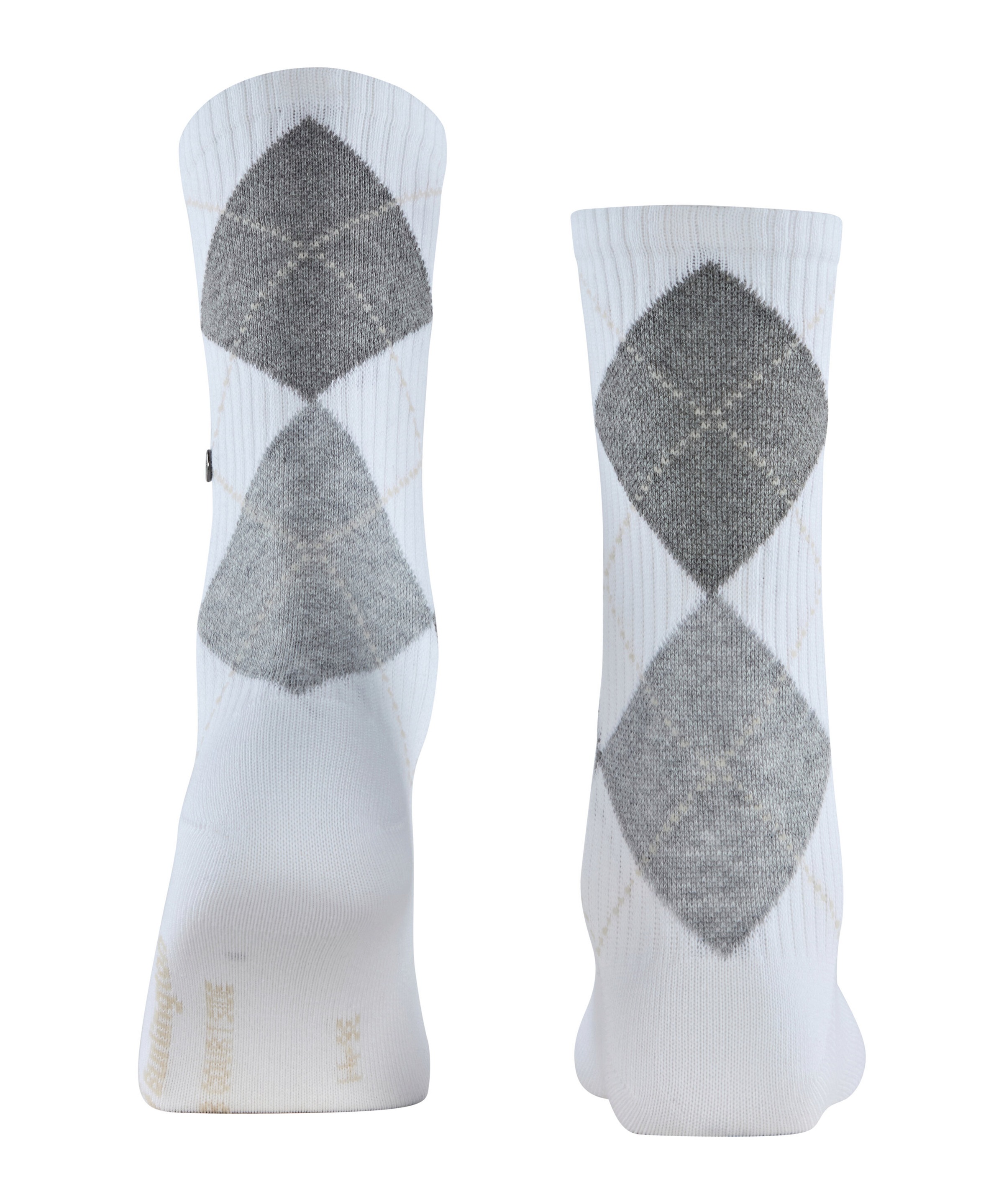 Burlington Chaussettes »Rib Courtside« taille unique 40-46, motif argyle, fine structure côtelée