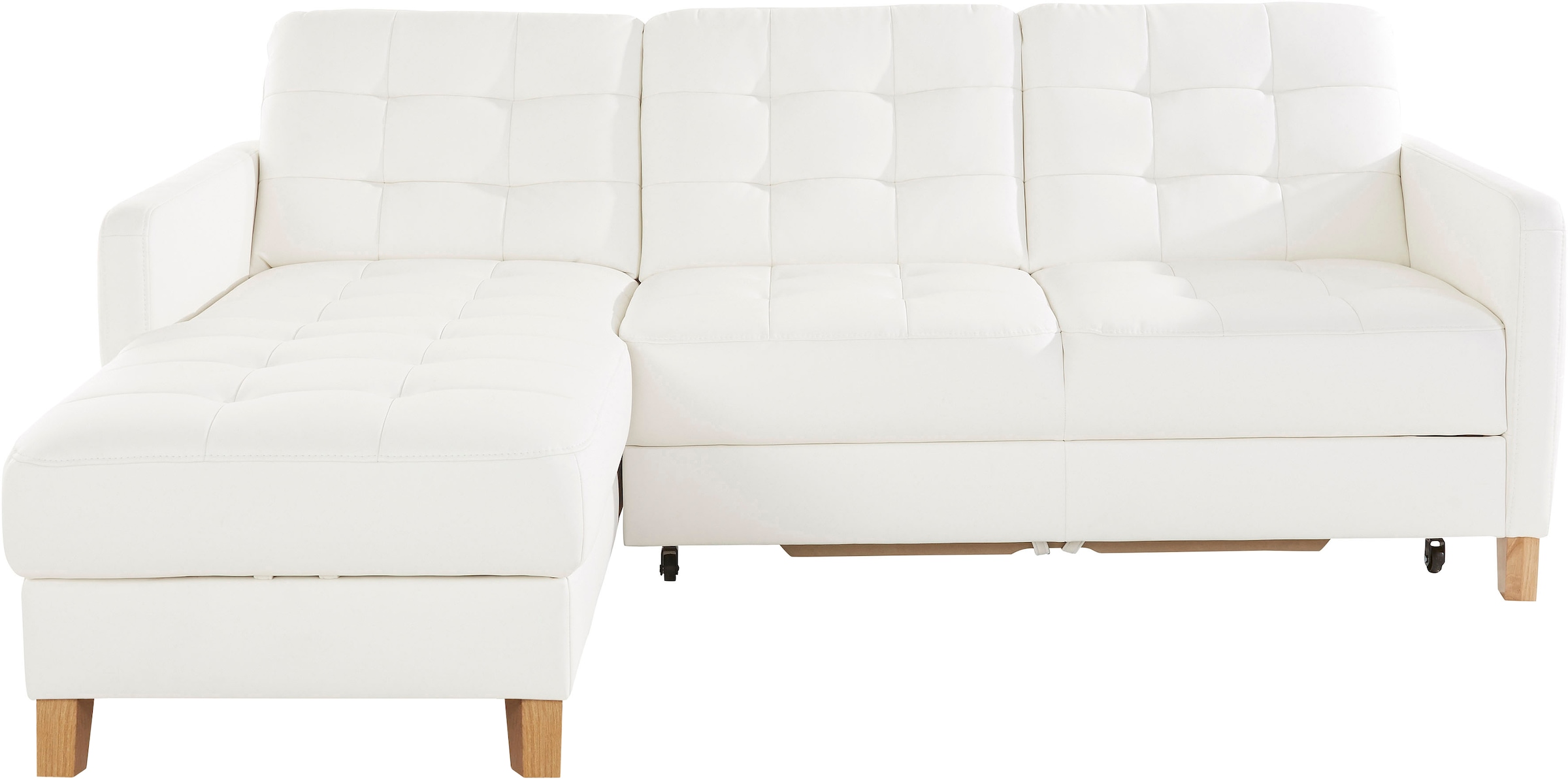 exxpo - sofa fashion Canapé d'angle »Elio, kompakt und komfortabel, bequem und zeitloses Design, L-Form« wahlweise mit Bettfunktion