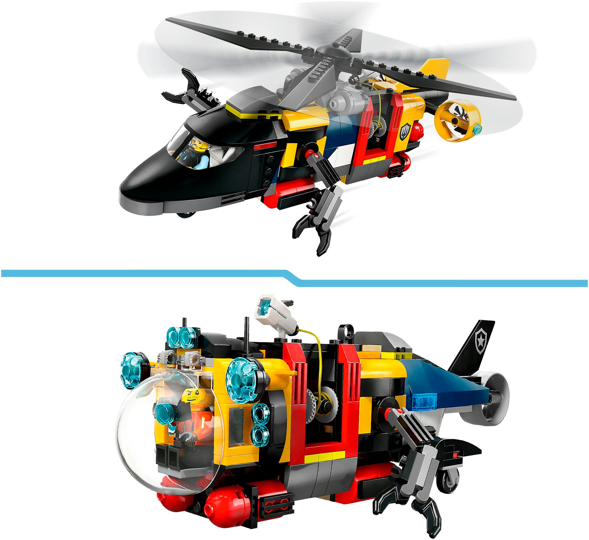 LEGO® Pions de construction »Kombinationsset mit Hubschrauber, Löschauto und U-Boot (60462)« LEGO City; Made in Europe