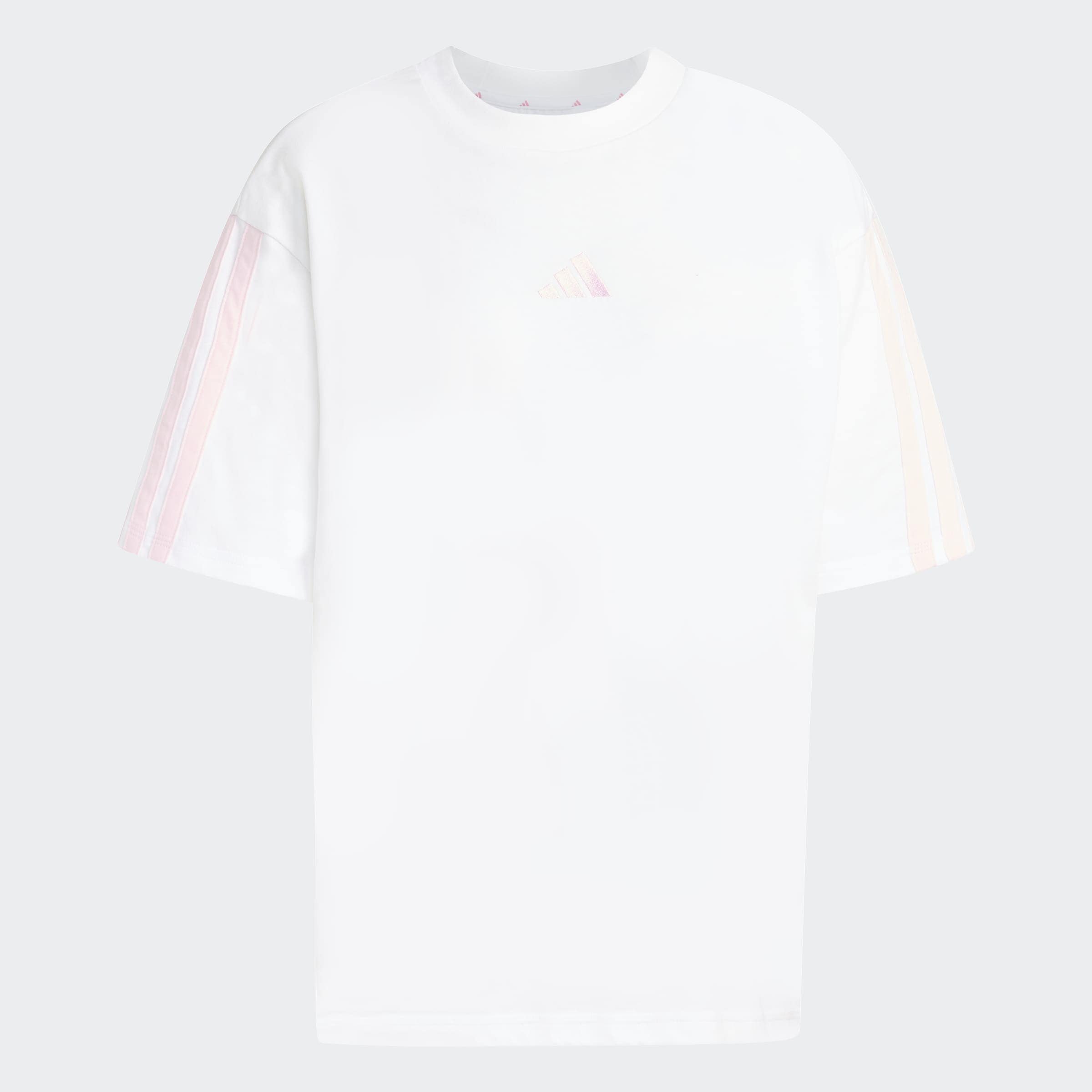 adidas Sportswear T-shirt »ESSENTIALS 3-STREIFEN BOYFRIEND« lockere Passform, Kurzarmdesign, sportlicher Stil, aus Baumwolle