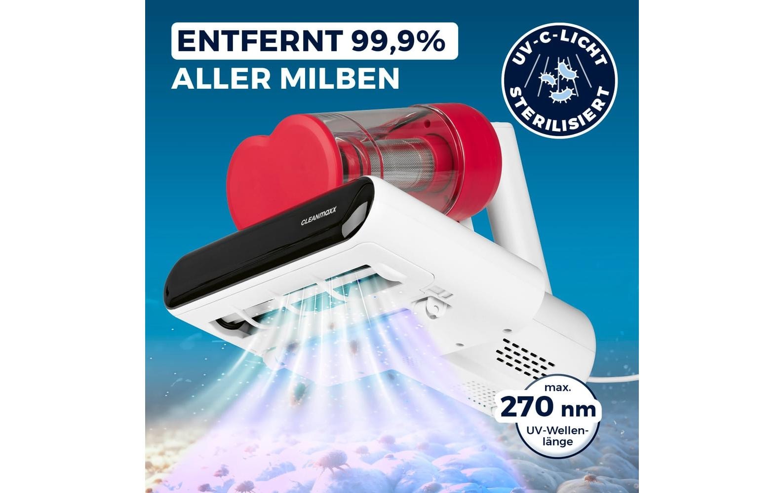 CLEANmaxx Appareil de nettoyage de matelas »400W, CH-Stecker«