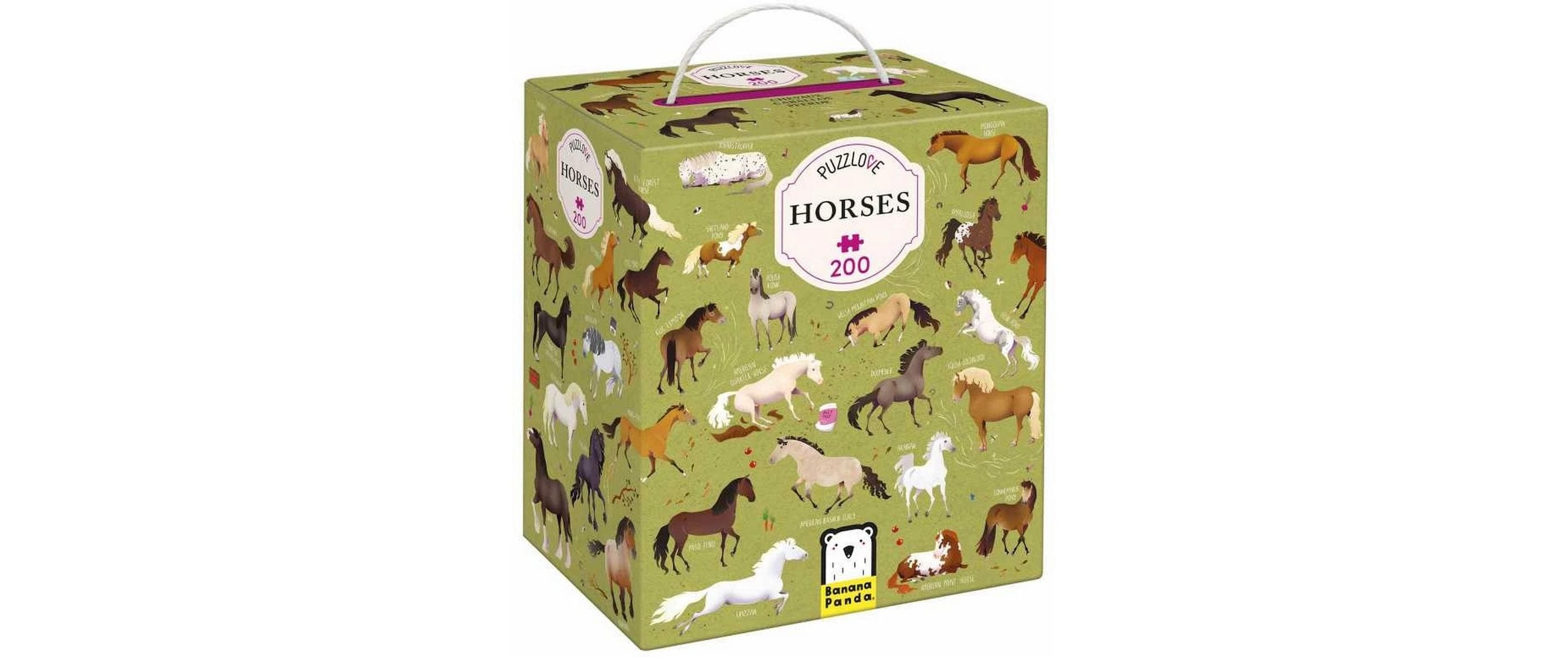   Puzzle »Banana Panda Puzzlove Horses Pappe 200 Teile Klassisch« Englisch, Multilingual