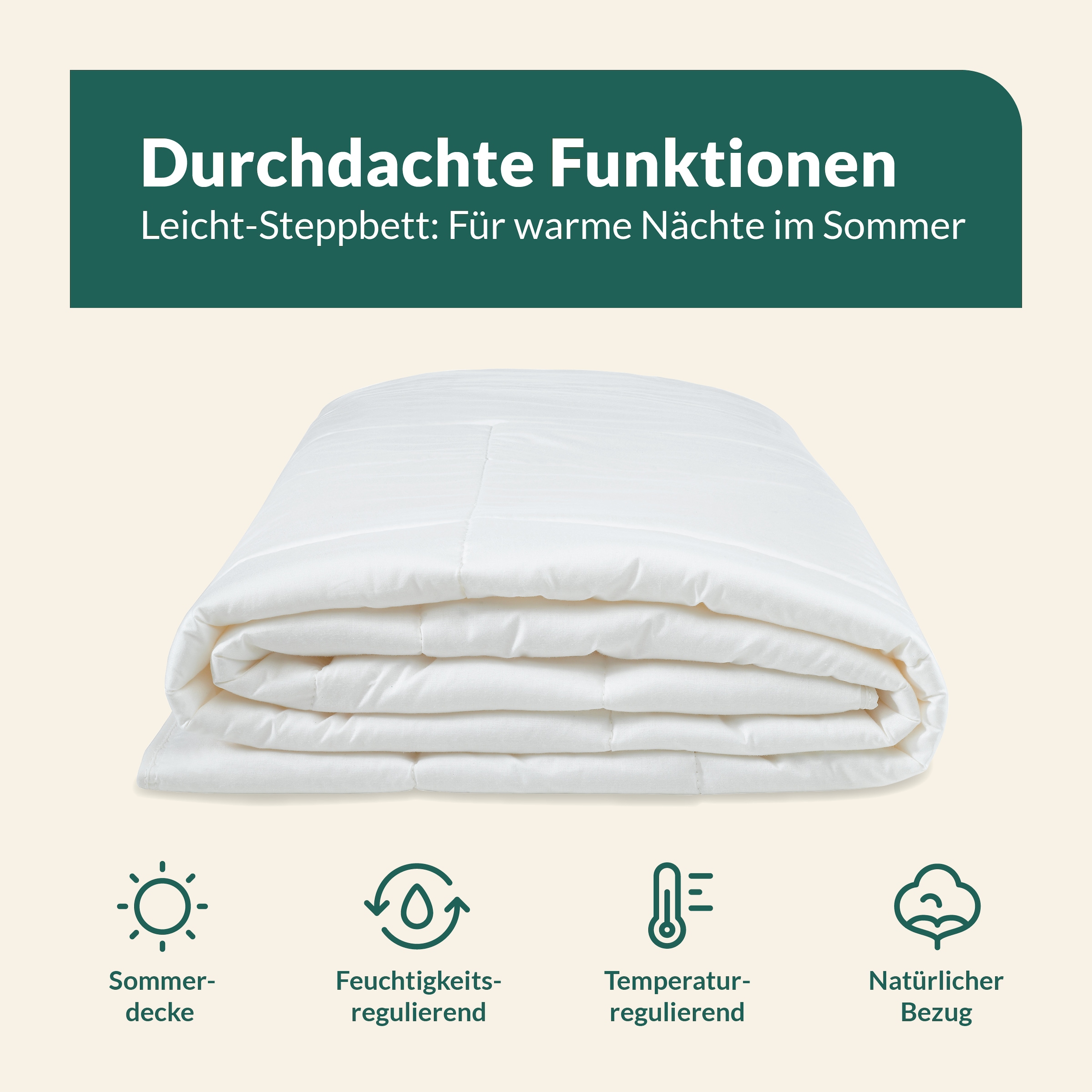 fan Couette en fibres naturelles »African Cotton, 135x200 cm und weitere Grössen« léger Füllung 100 % lyocell (TENCEL™) 1 cuis tlg. Couette pour hiver ou été. Fabriquée en Allemagne