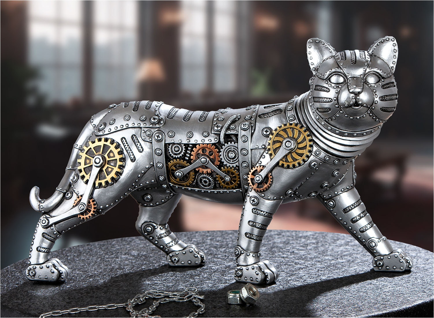 GILDE Skulptur »Figur Katze Steampunk Katze«