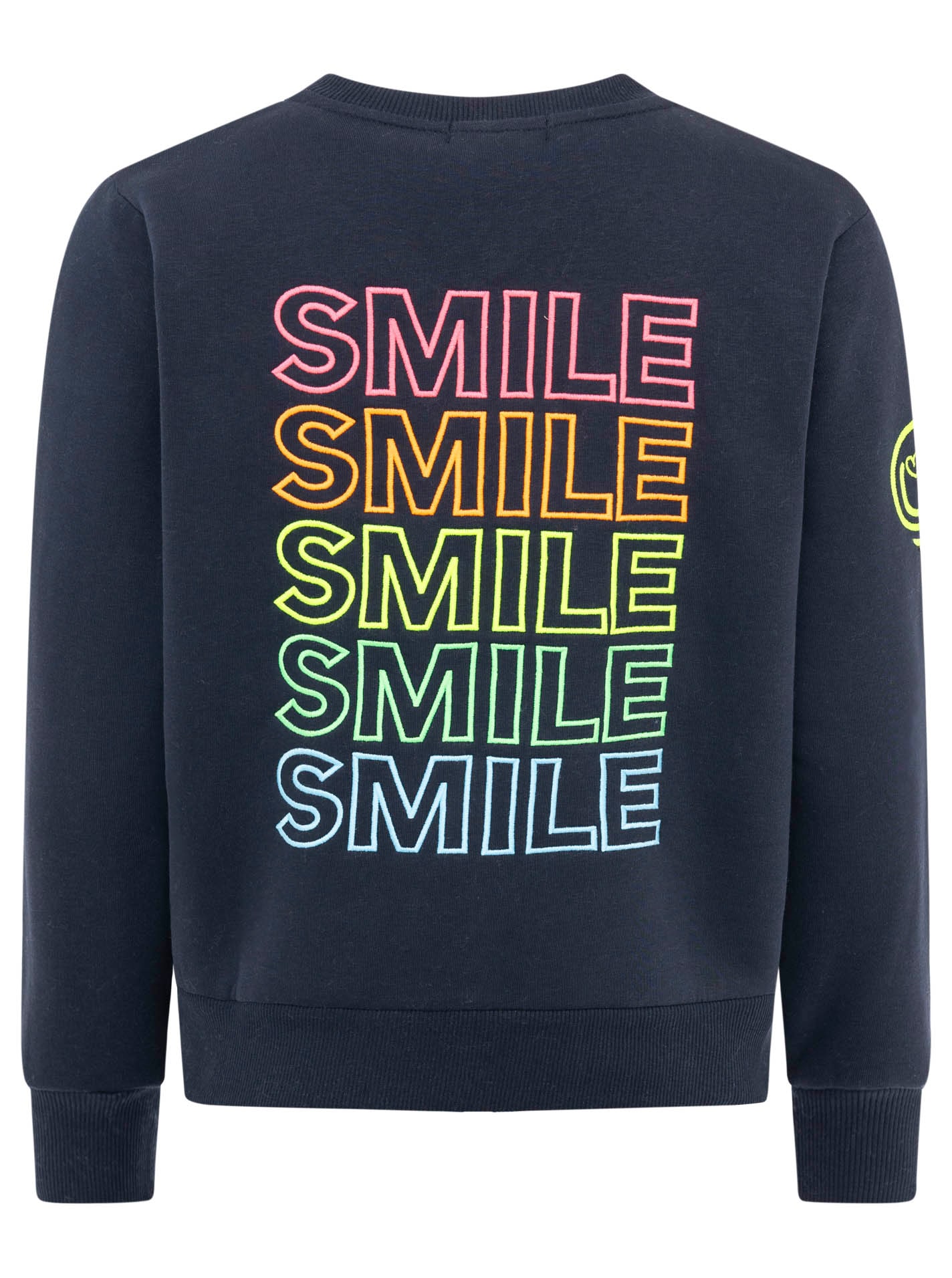 Zwillingsherz Sweatjacke »"Smile Regenbogen"« mit Reissverschluss, Rippbündchen, Eingriffstaschen, grosser Stickerei