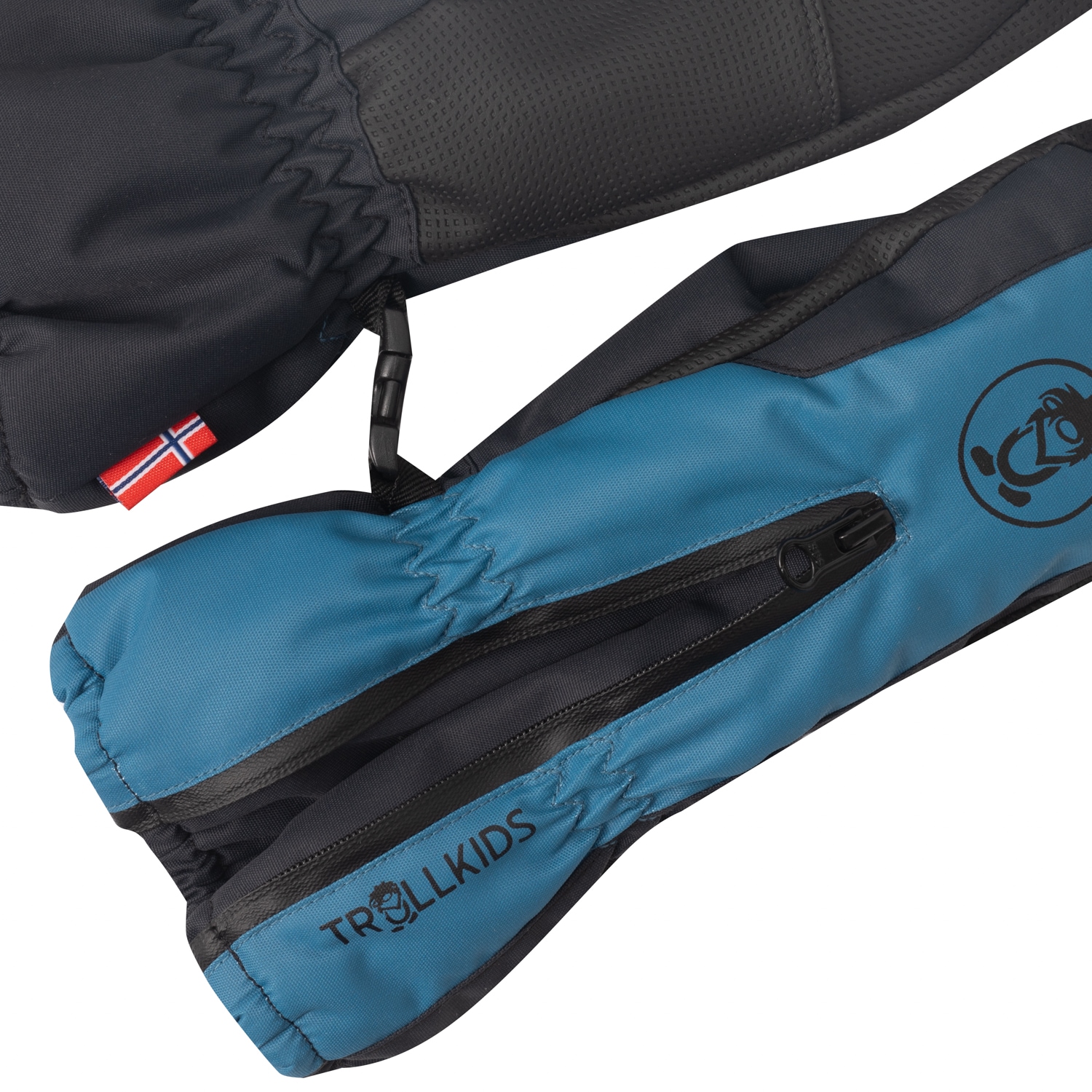 TROLLKIDS Skihandschuhe »KIDS RAULAND MITTEN« robuster, wasserdichter Fausthandschuh, mit unterlegtem Reissverschluss
