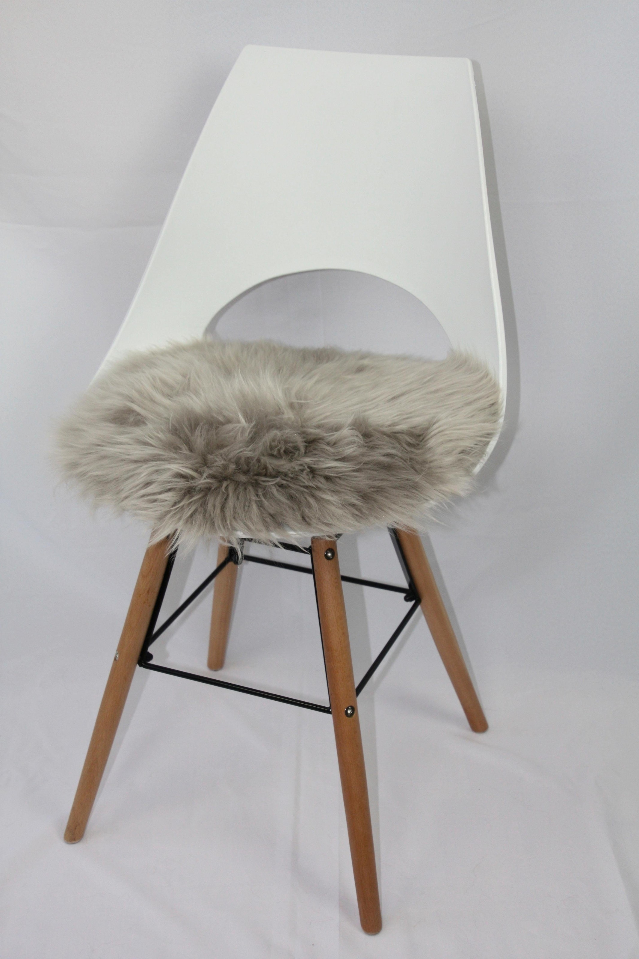 Heitmann Felle Coussin de chaise »Lamm, Sitzauflage rund« Ø 45 cm, echtes Lammfell, waschbar, auch als 2er oder 4er Set