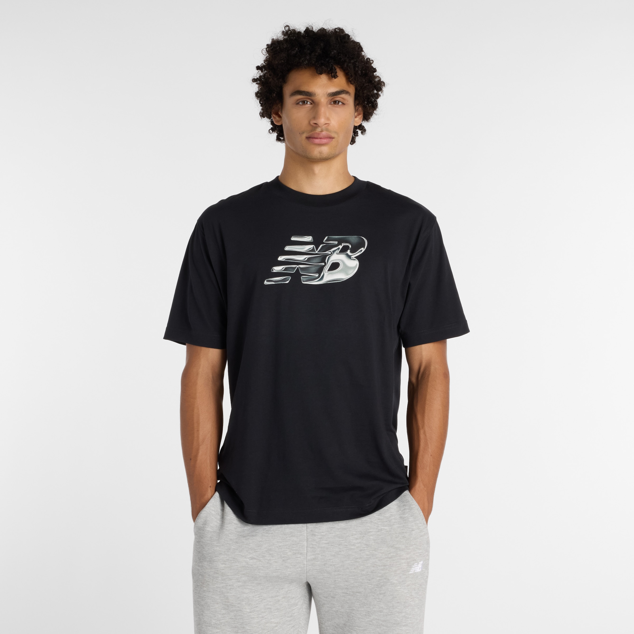 New Balance Funktionsshirt Kurzarm, für Sport- und Outdooraktivitäten, Rundhalsausschnitt