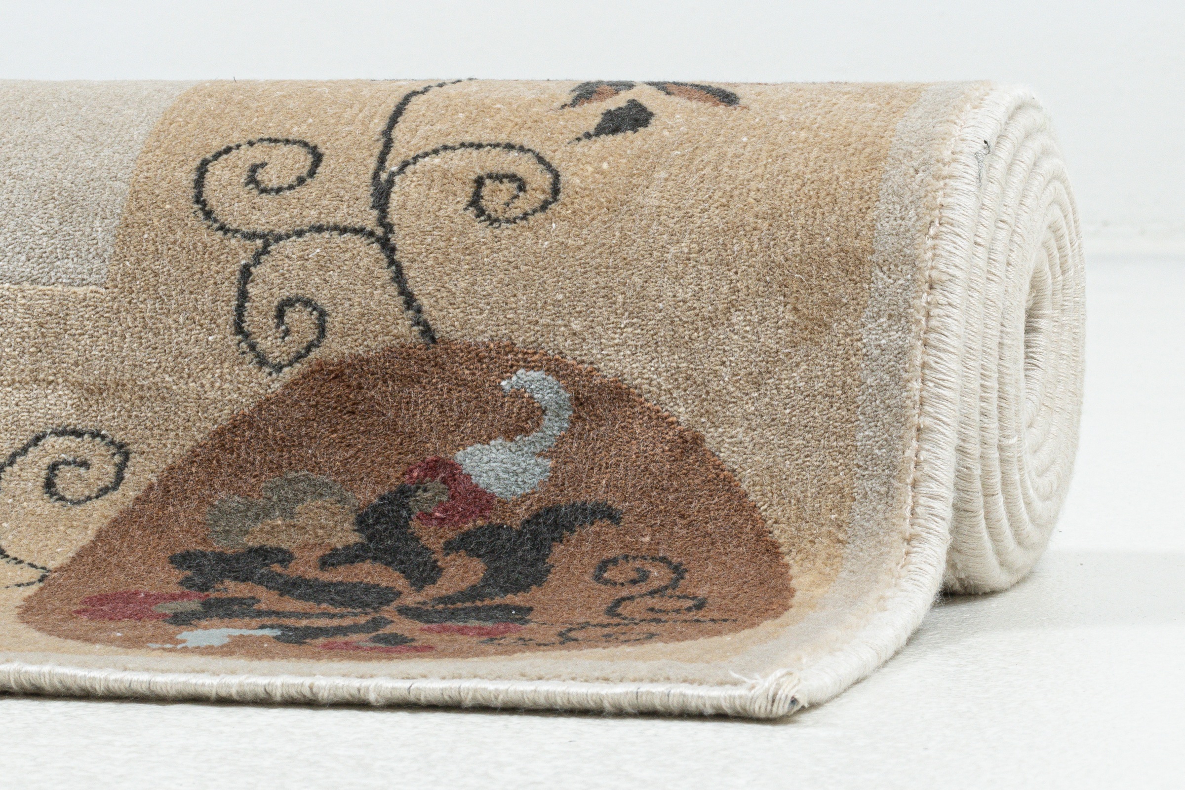 Gino Falcone Tapis »Cherina GF-130« Rectangulaire 8 mm Höhe zartes Blüten Design, mit Bordüre, leichter Glanz, 100 % Viskose