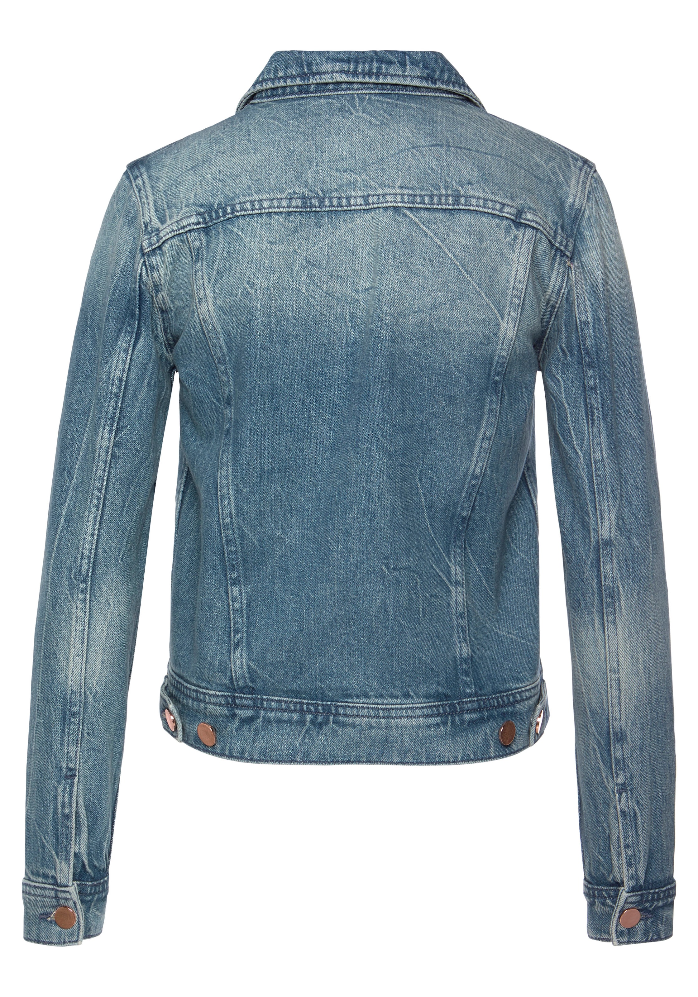 LASCANA Veste en jean mit zwei Pattentaschen, Denimjacke aus Baumwolle, Sommerjacke
