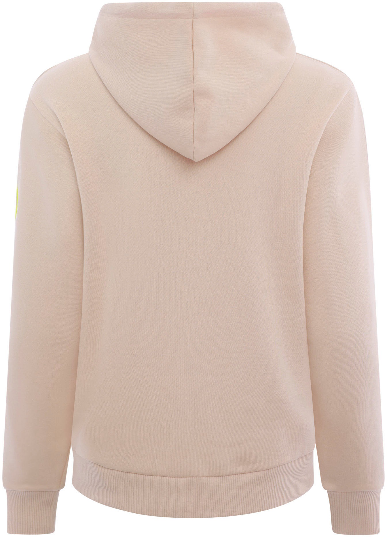 Zwillingsherz Sweatshirt gestickter Schriftzug, Kapuze, Langarm, Kängurutasche, Neon-Details