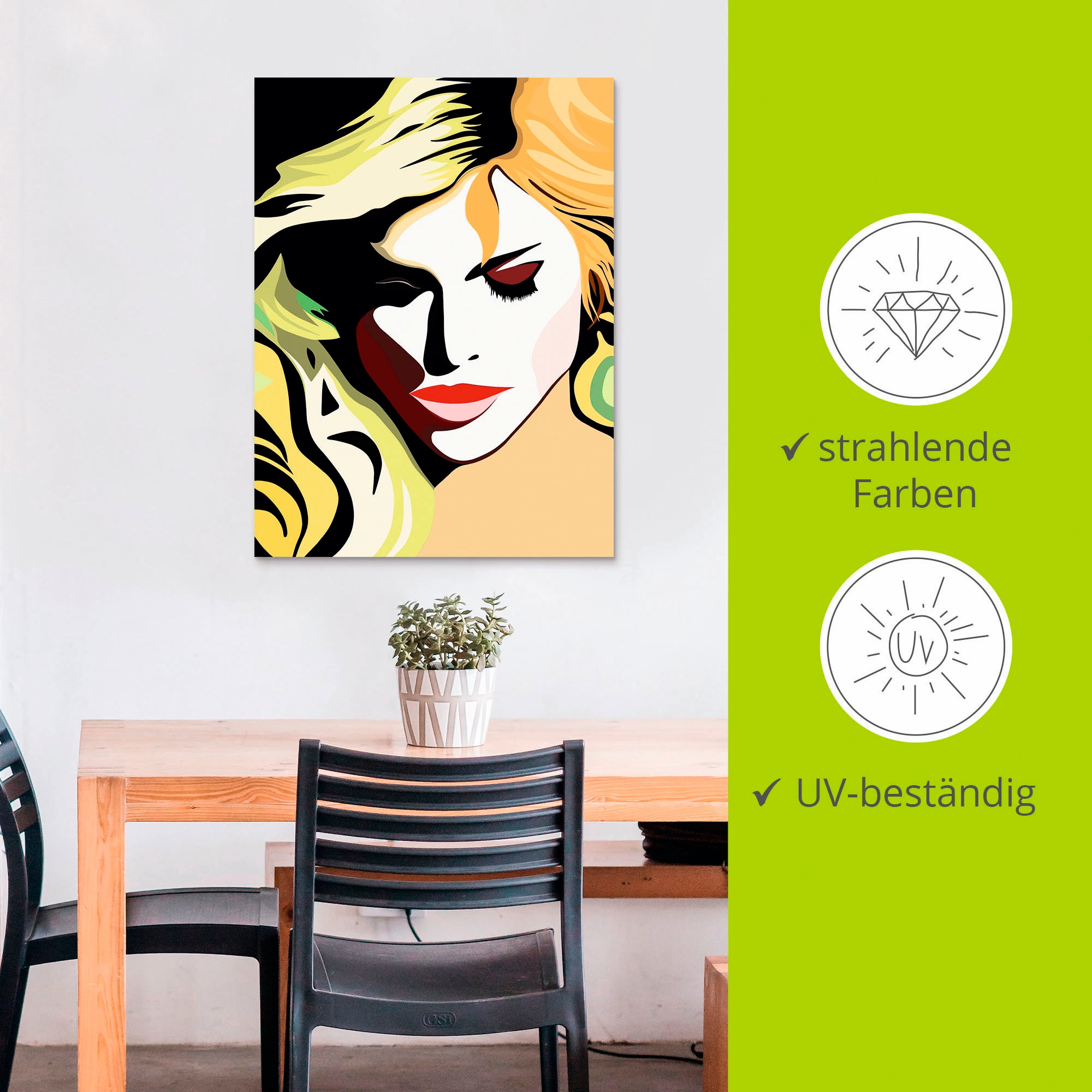 Artland Wandbild »Schöne Frau« Frau 1 Stk. tlg. als Alubild, Leinwandbild in verschied. Grössen