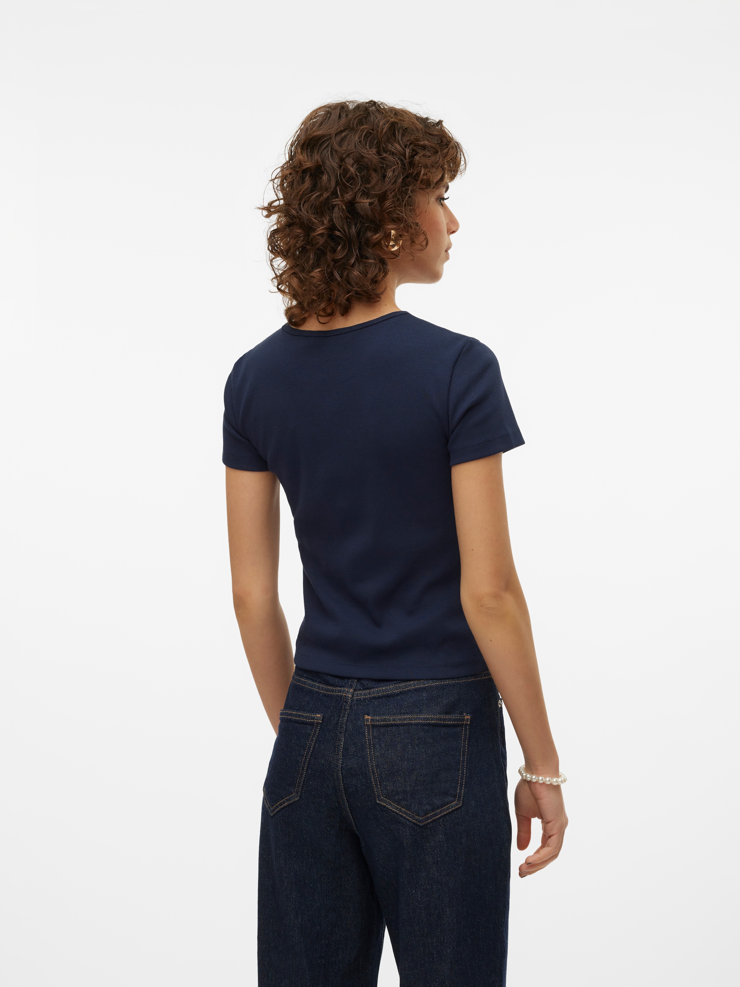 Vero Moda Kurzarmshirt »VMCHLOE SS SHORT TOP JRS NOOS« Baumwollmischung