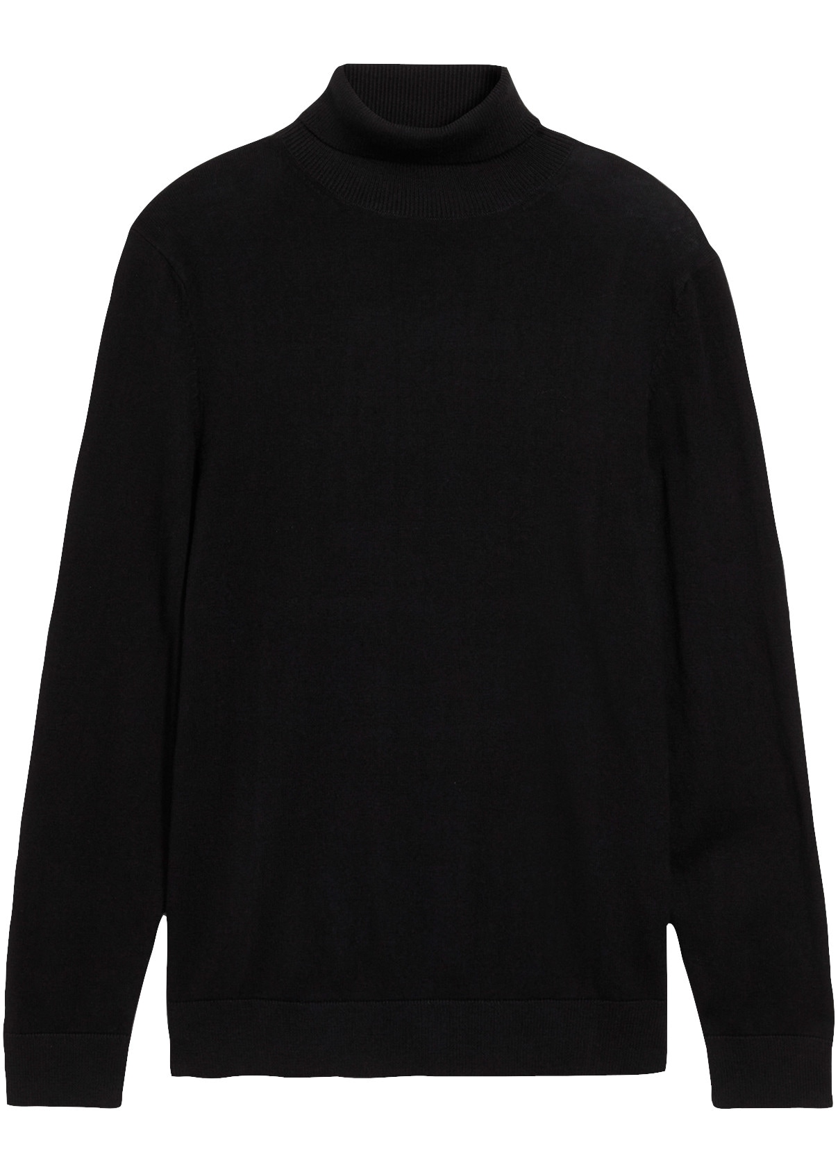 bonprix Pull à col roulé style élégant, en coton et laine, coupe slim fit