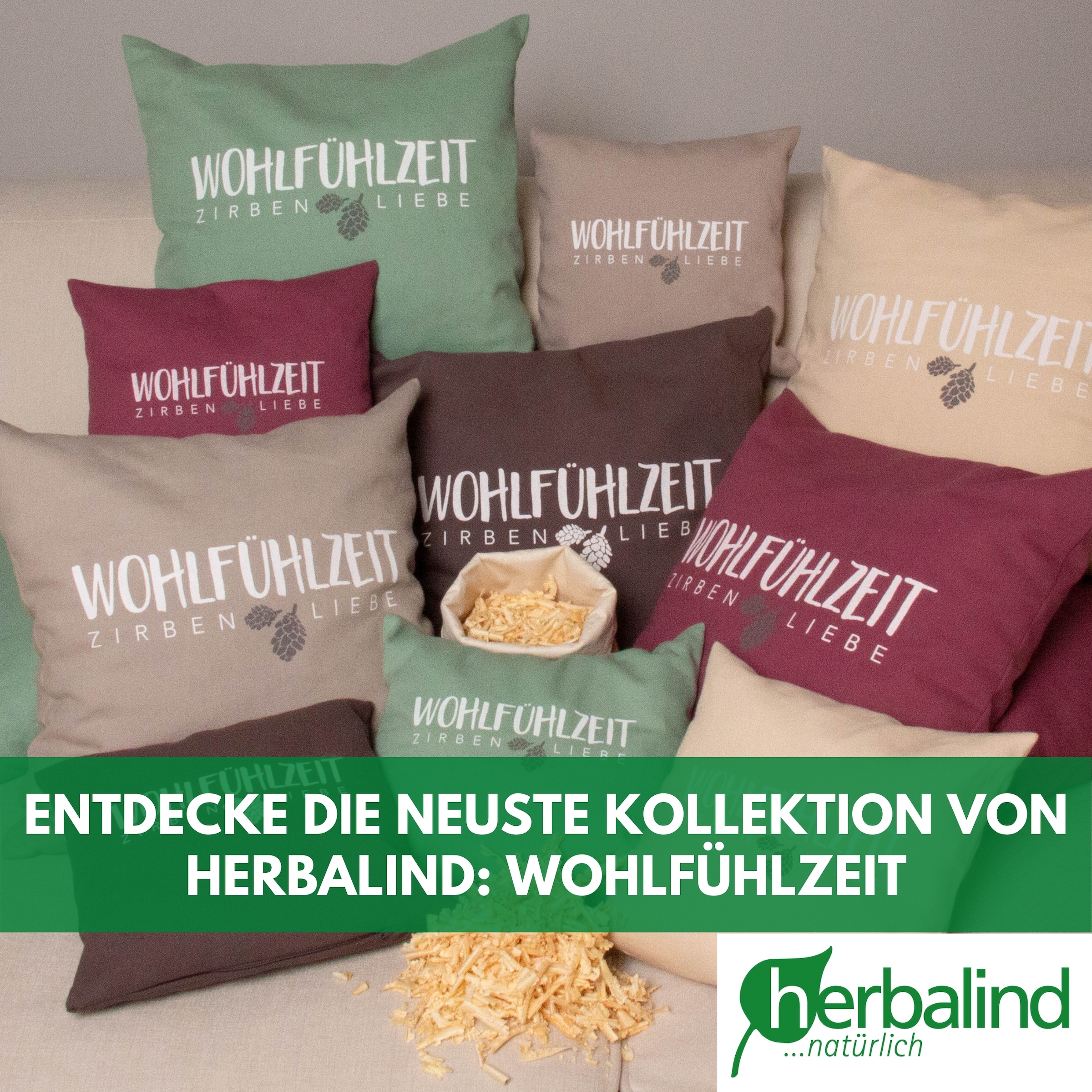 herbalind Zirbenkissen 25x25 cm