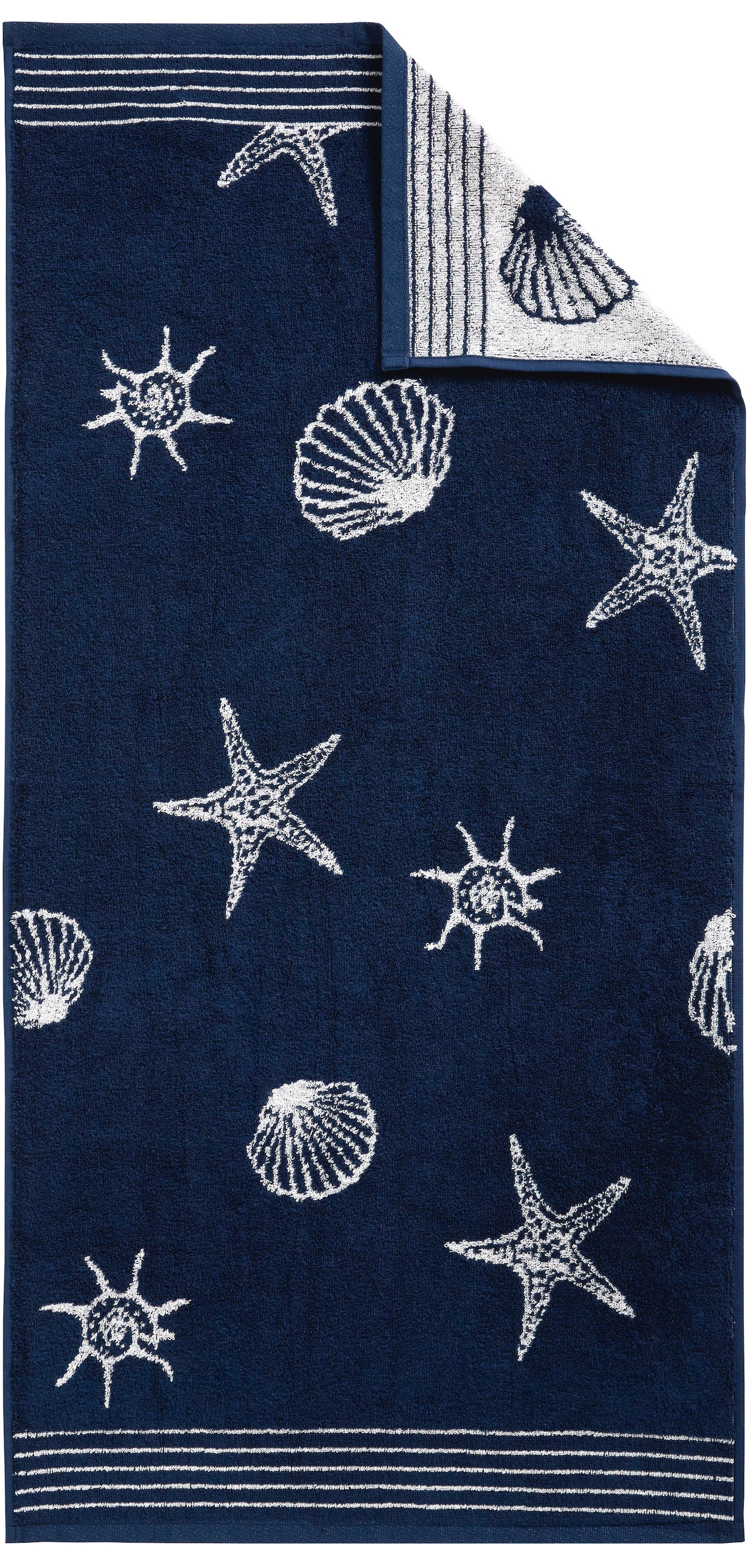 Dyckhoff Handtuch Set »Seashell« Set 6 Stk. Walkfrottee mit Muschelmuster; 4 Handtücher (50x100cm), 2 Duschtücher (70x140cm)