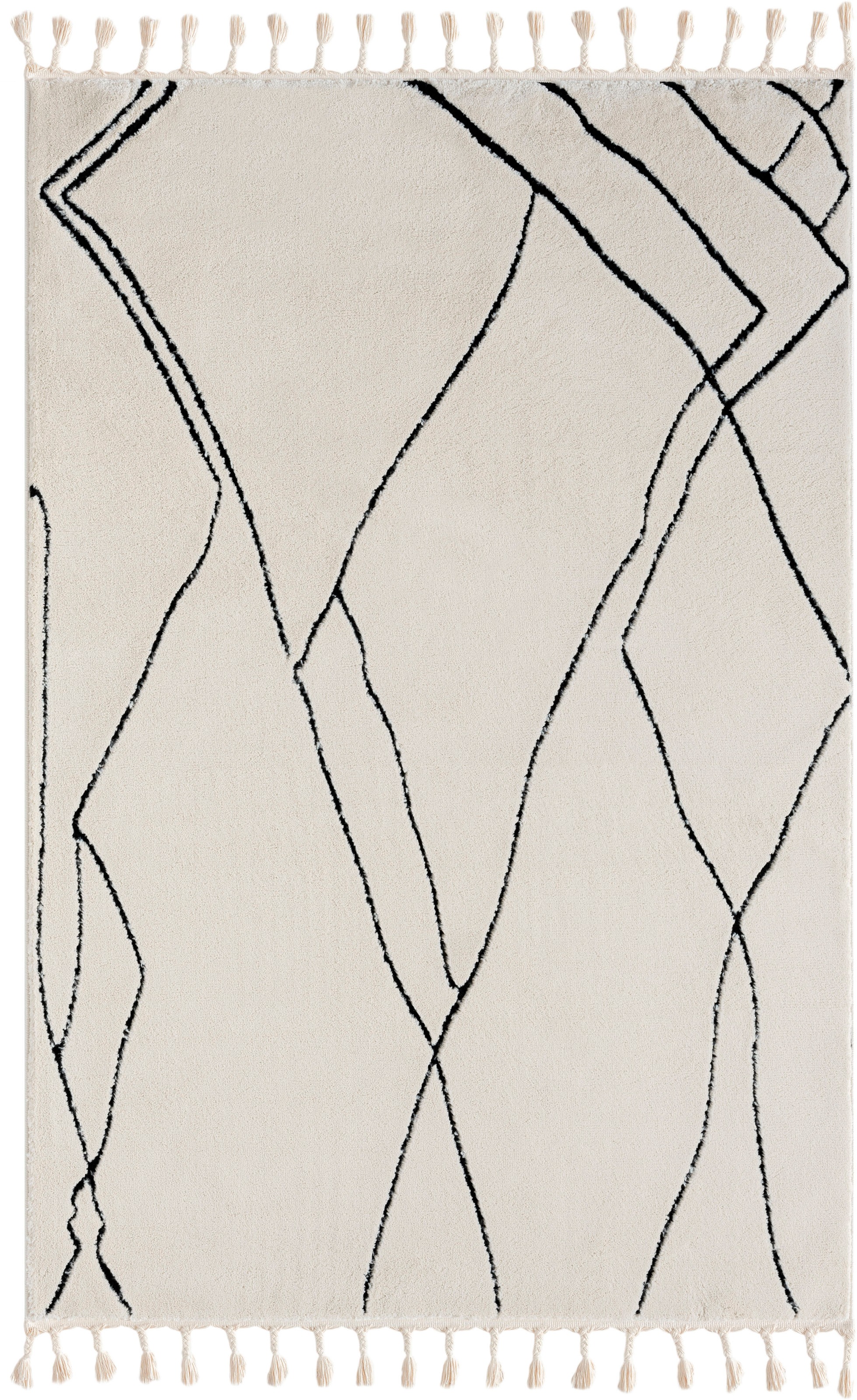 Myflair Möbel & Accessoires Tapis à poils longs »Moroccan Drawline, LAGERRÄUMUNG!« Rectangulaire 24 mm Höhe modern, marokkanisches Design, flauschig weich durch Hochflor