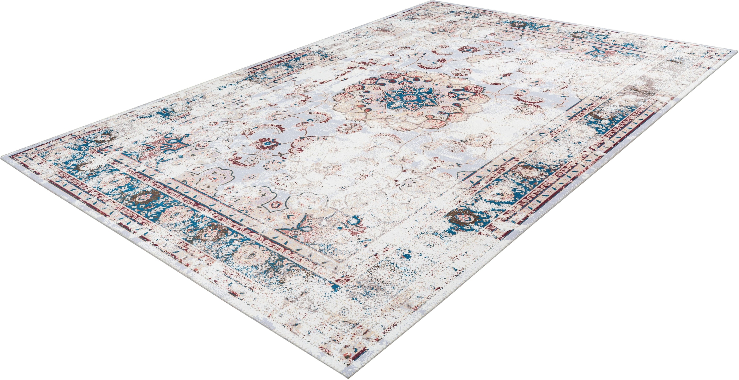 my home Teppich »Rosio« rechteckig 6 mm Höhe Vintage Design, Orient-Design, Flachgewebe, Teppich mit Bordüre