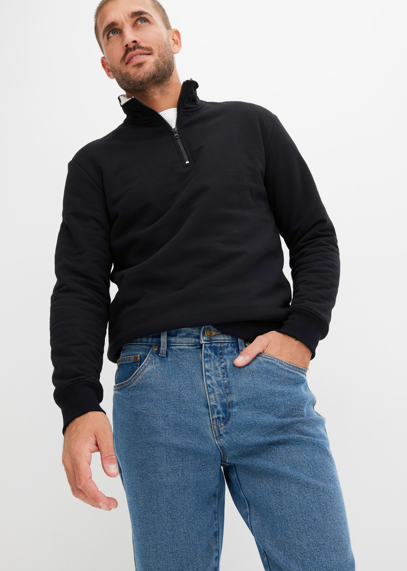 bonprix Jeans droit »Classic Fit Stretch-Jeans, Straight« coupe classique, en coton avec élasthanne