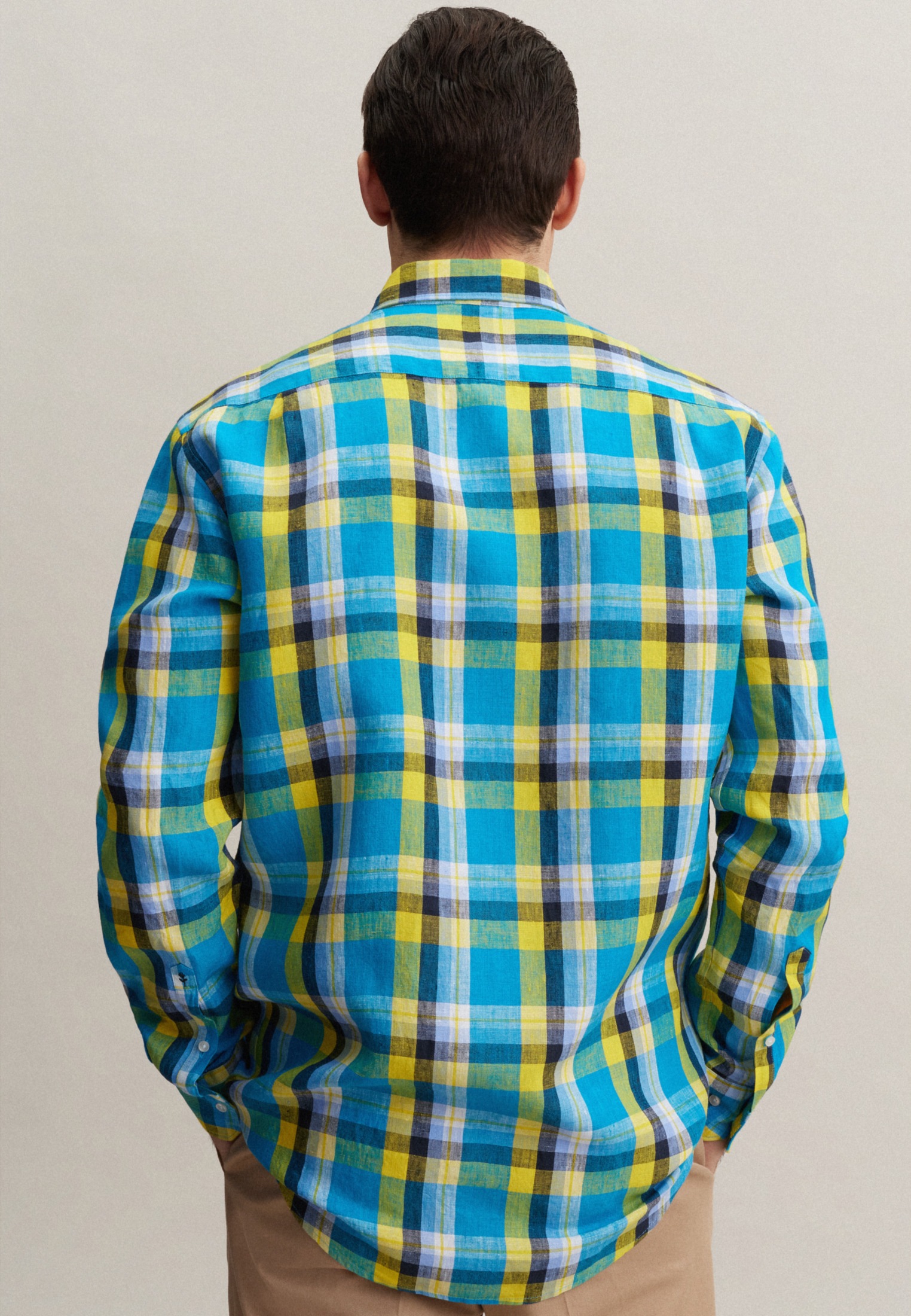 seidensticker Chemise d'affaires »Regular« Regular 1/1 Button-Down-Kragen Karo