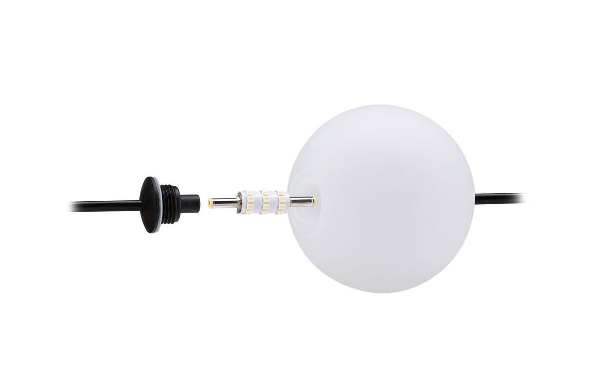 Paulmann Guirlande lumineuse LED »Naima IP67 3000K 5,8m 6x60lm Schwarz« 6 cuis-flammig spritzwassergeschützt