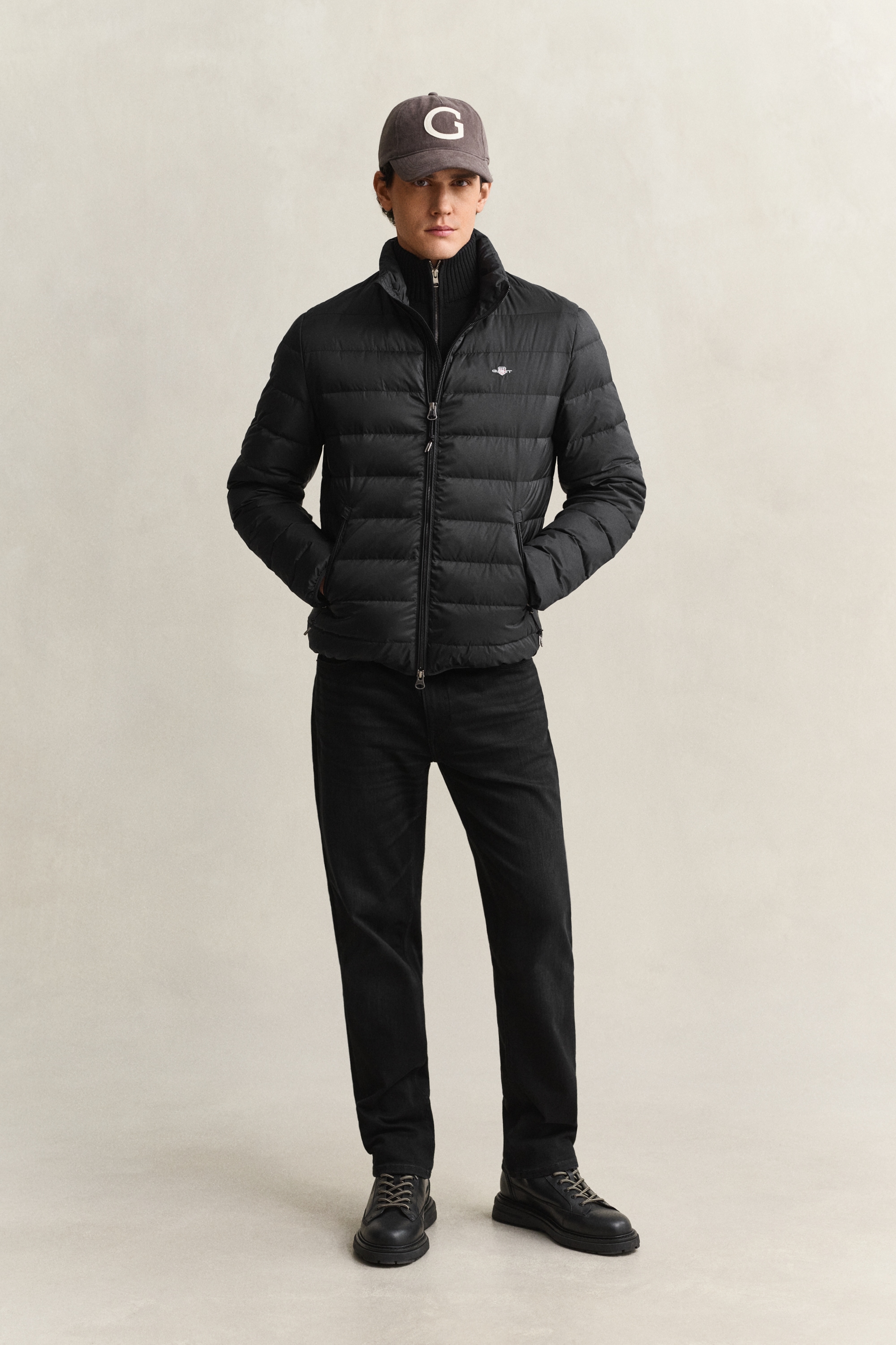 Gant Veste matelassée »LIGHT DOWN JACKET« sans capuche coupe régulière avec col montant