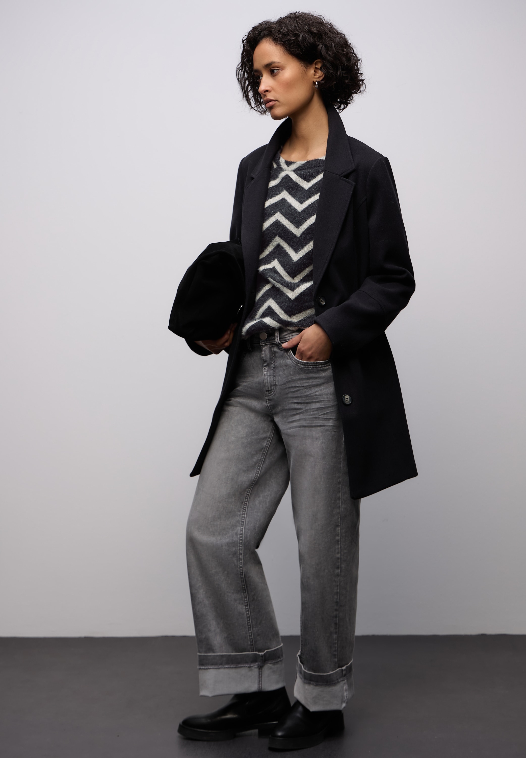 STREET ONE Pull à col rond mit Muster