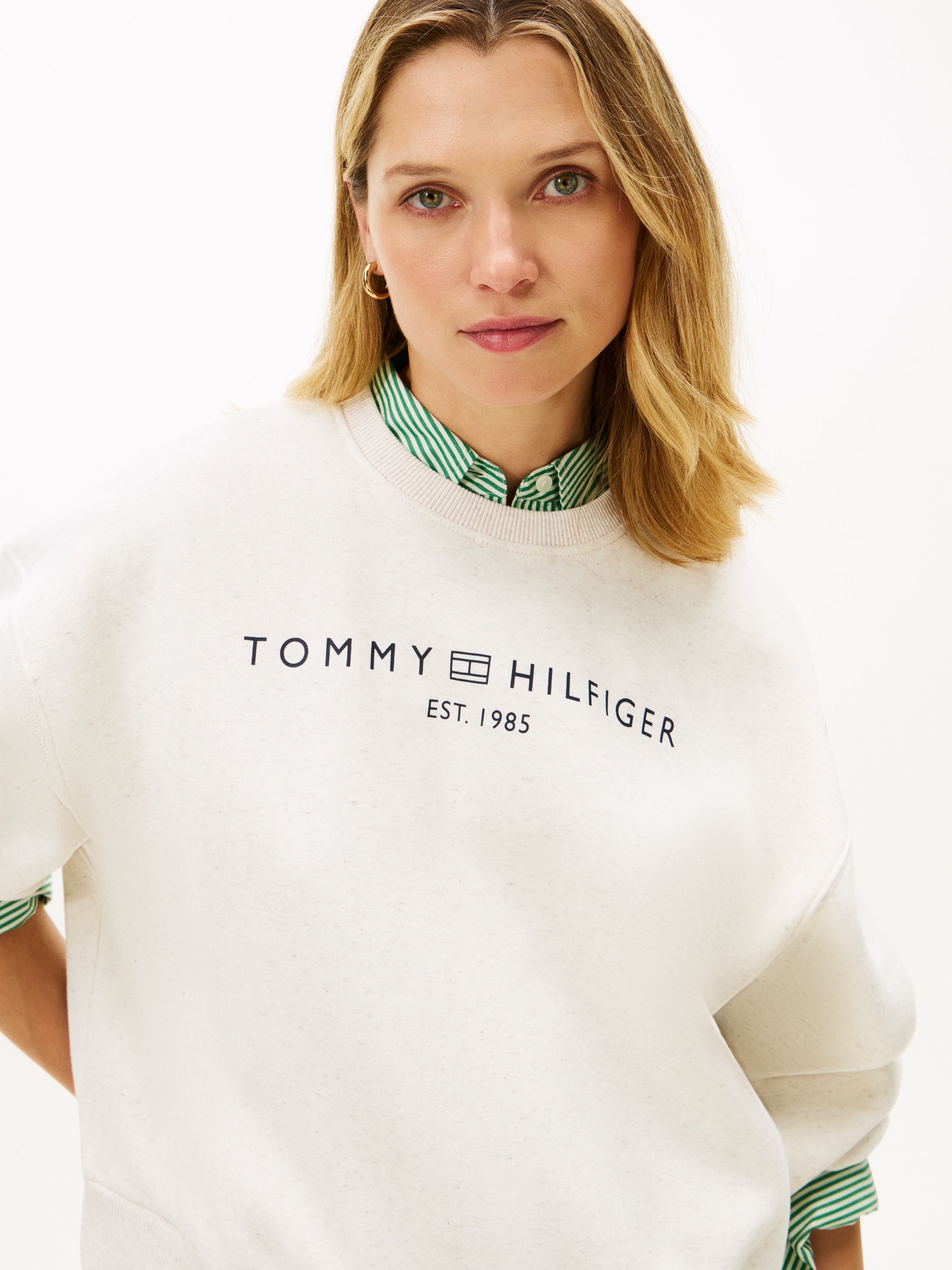 Tommy Hilfiger Sweatshirt »CORP LOGO MDRN SWTSRT«, Baumwollmischung
