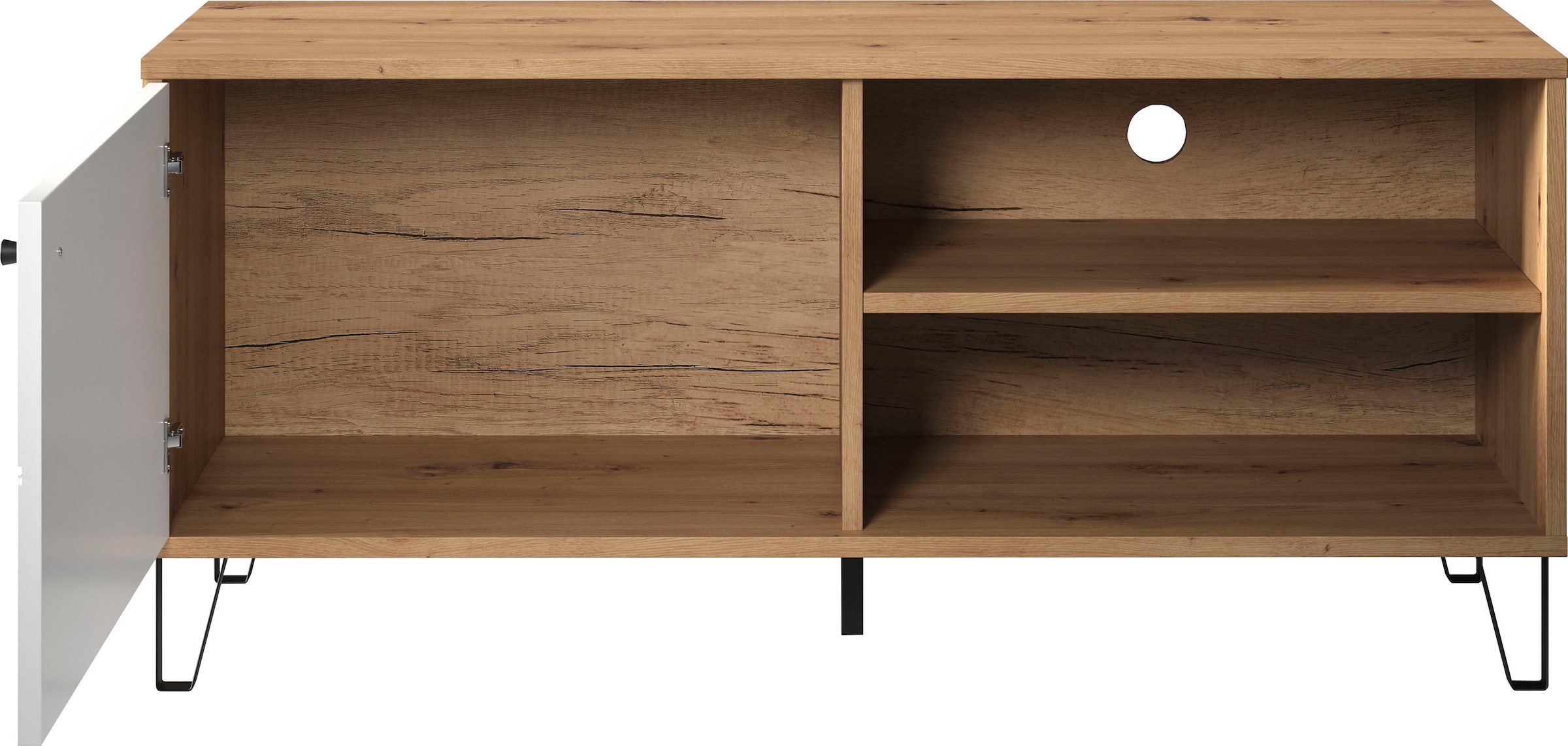 Home affaire Lowboard »Tarragona TV-Kommode« TV-Unterteil mit 1 Tür & 2 Fächern - (B/T/H) 123/40/56 cm