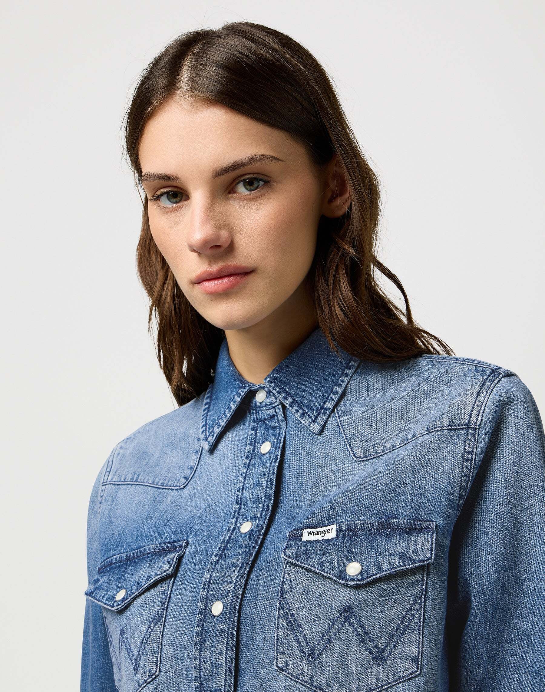 Wrangler Jeansbluse »WRANGLER Jeanshemd Heritage Shirt«