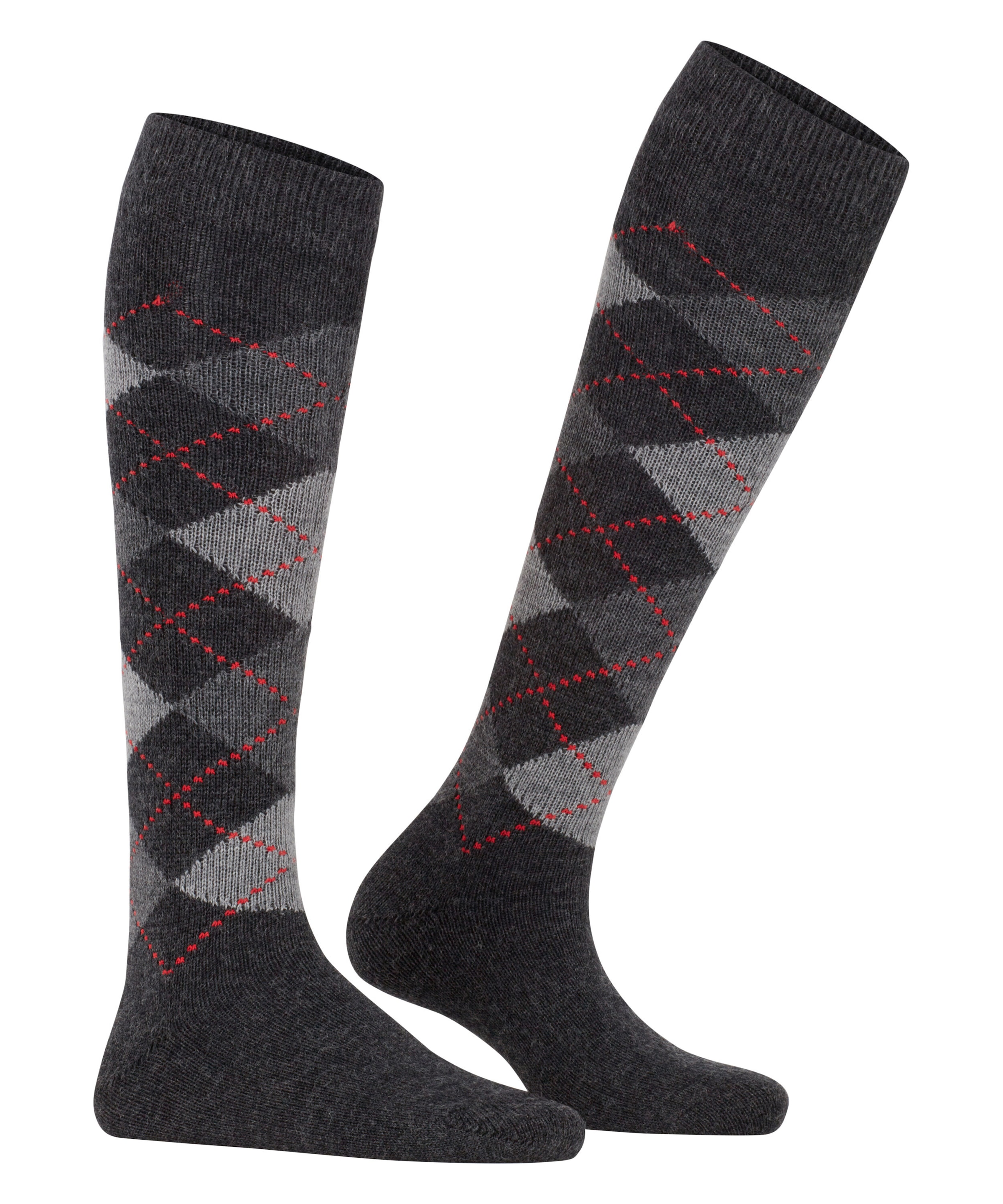 Burlington Mi-bas »Whitby« taille unique 36-41, motif argyle, toucher doux