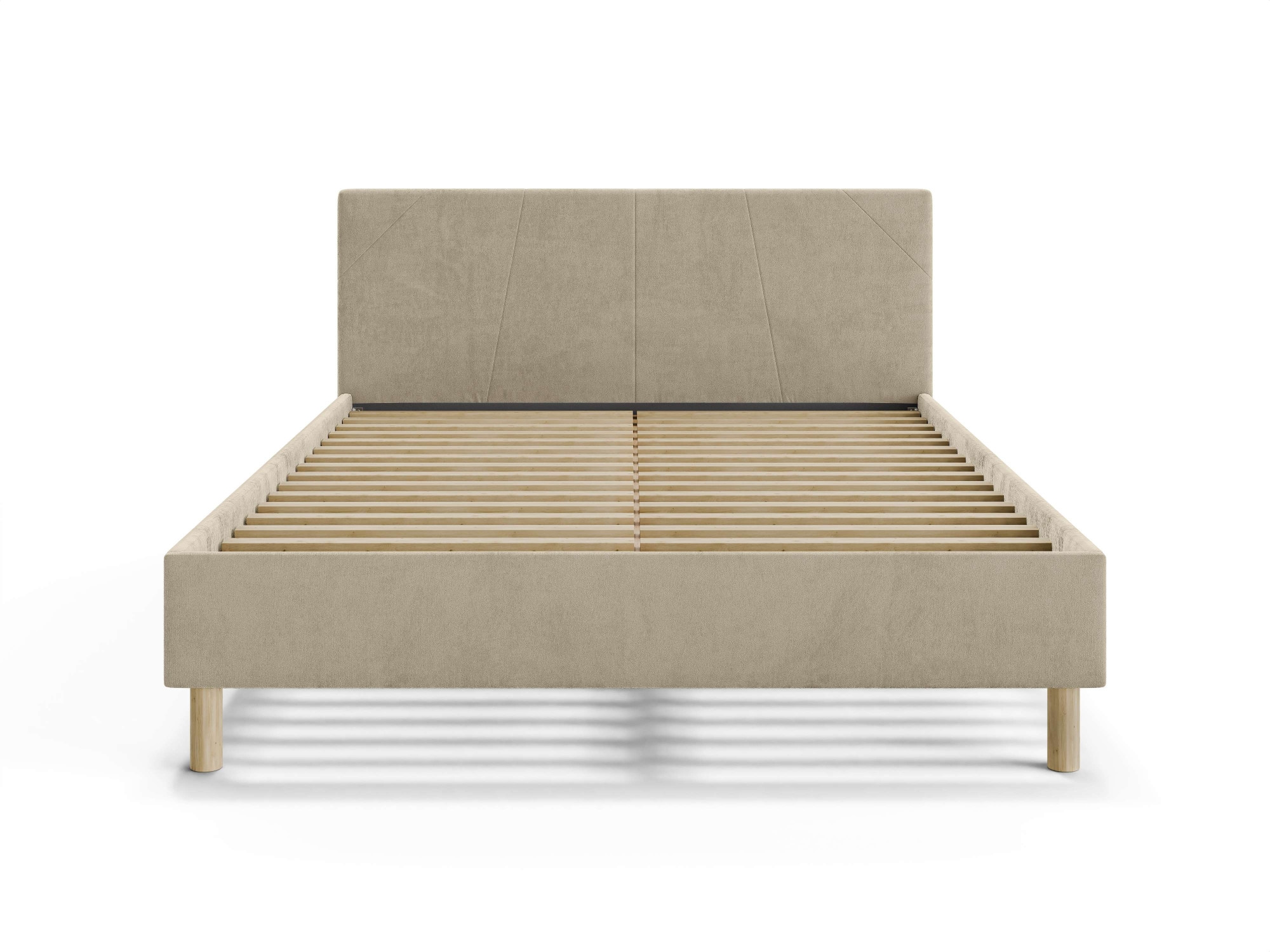 andas Polsterbett »Albybyn, Bettgestell mit Kopfteil und Lattenrost, in 2 Breiten« ohne Bettkasten und Matratze, in 2 Breiten- 140 und 160 cm