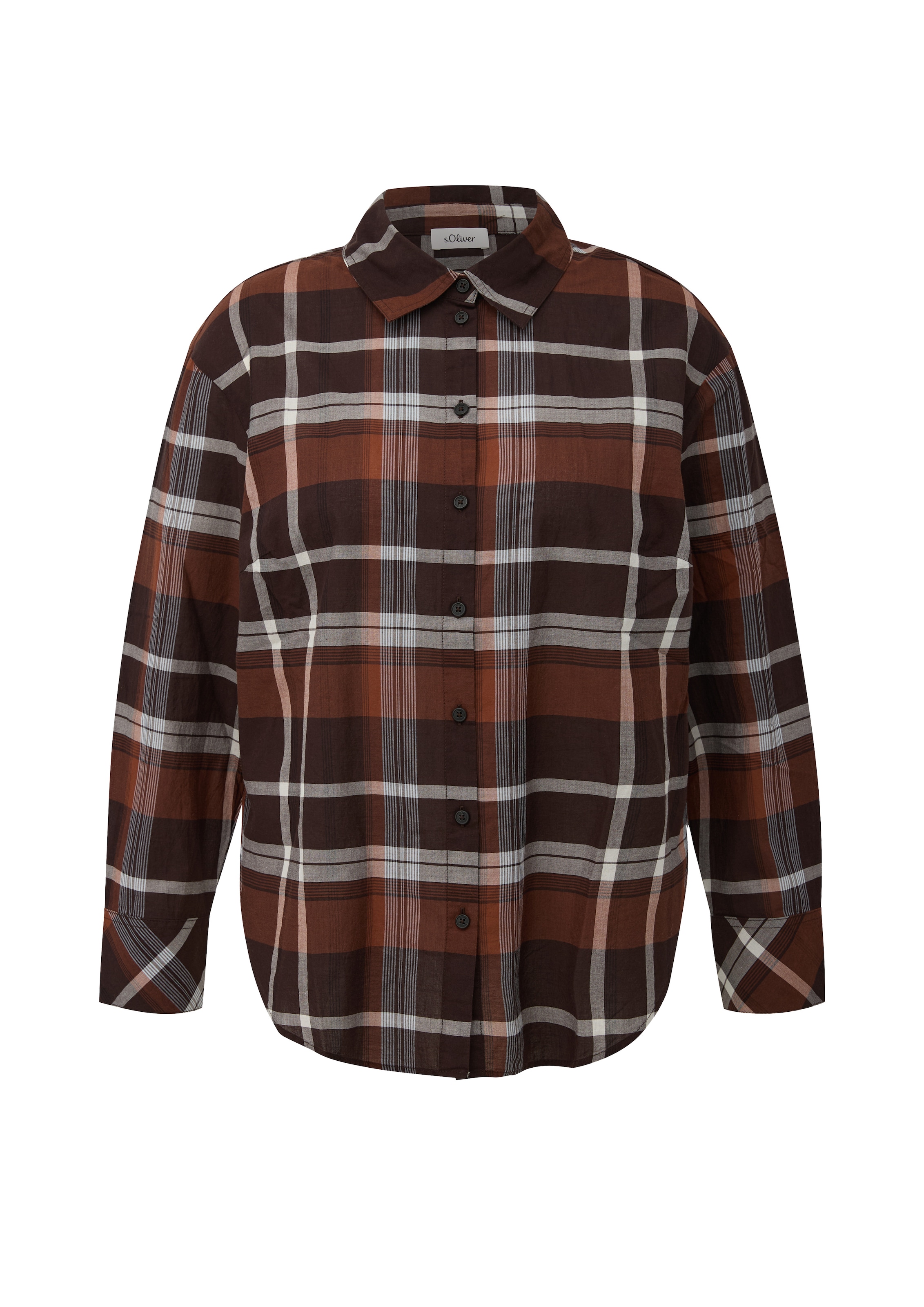 s.Oliver CURVE Blouse à manches longues Karierte Optik / Grosse Grössen