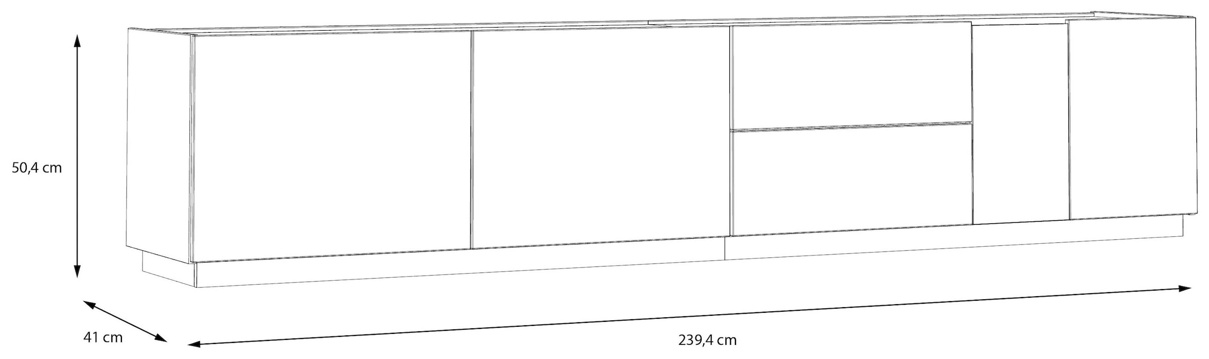 FORTE Table basse »LewisvilleTV-Board, TV-Schrank«