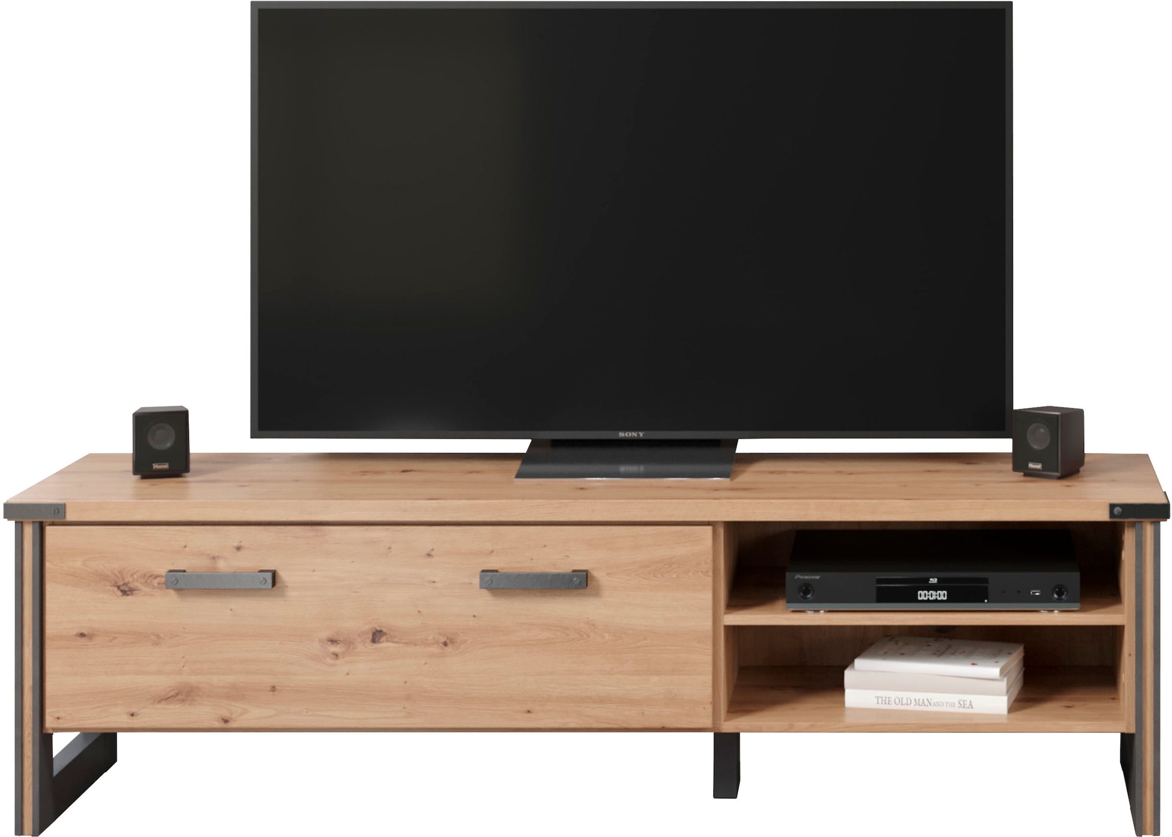 Home affaire Table basse »Mia« 1 cuis tlg. Echtholzoptik, Eiche, 178 cm breiter Schrank